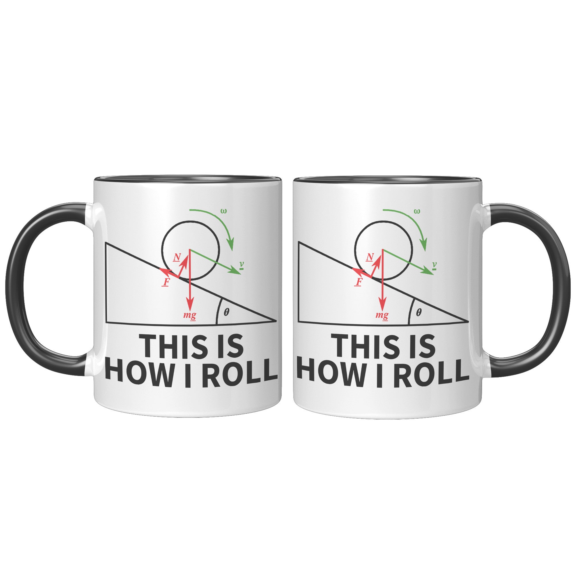 11oz Accent Mug - Physics This Is How I Roll