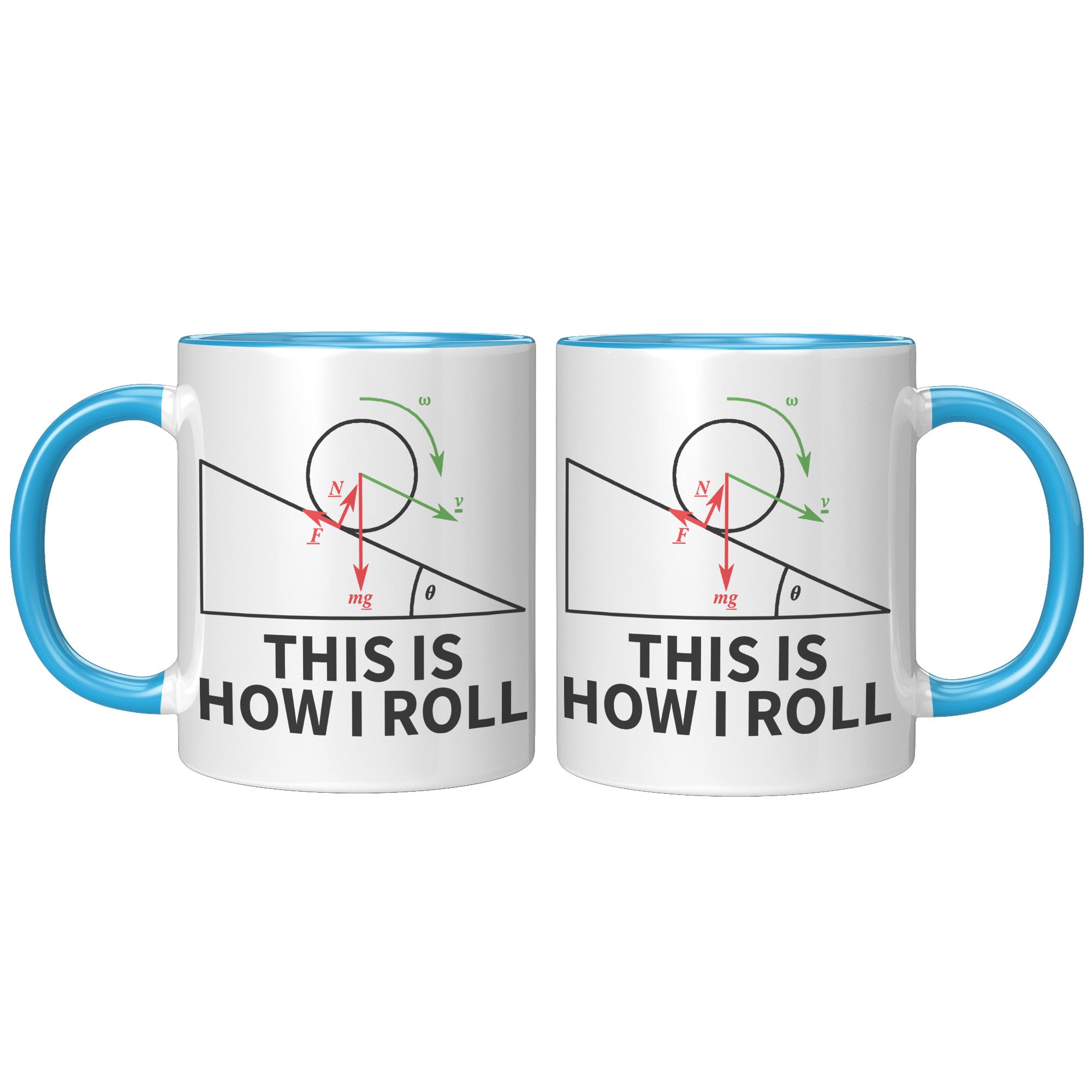 11oz Accent Mug - Physics This Is How I Roll