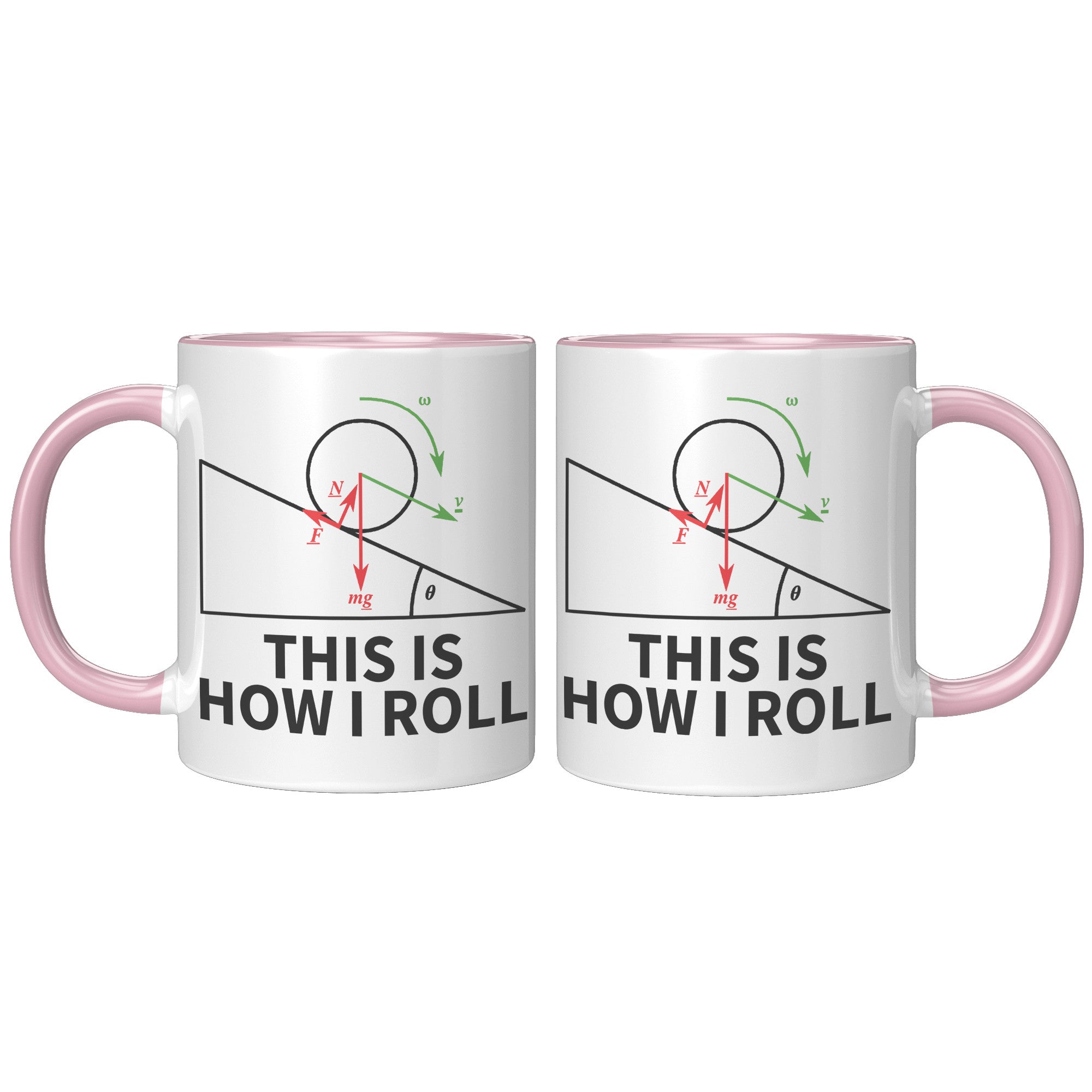 11oz Accent Mug - Physics This Is How I Roll
