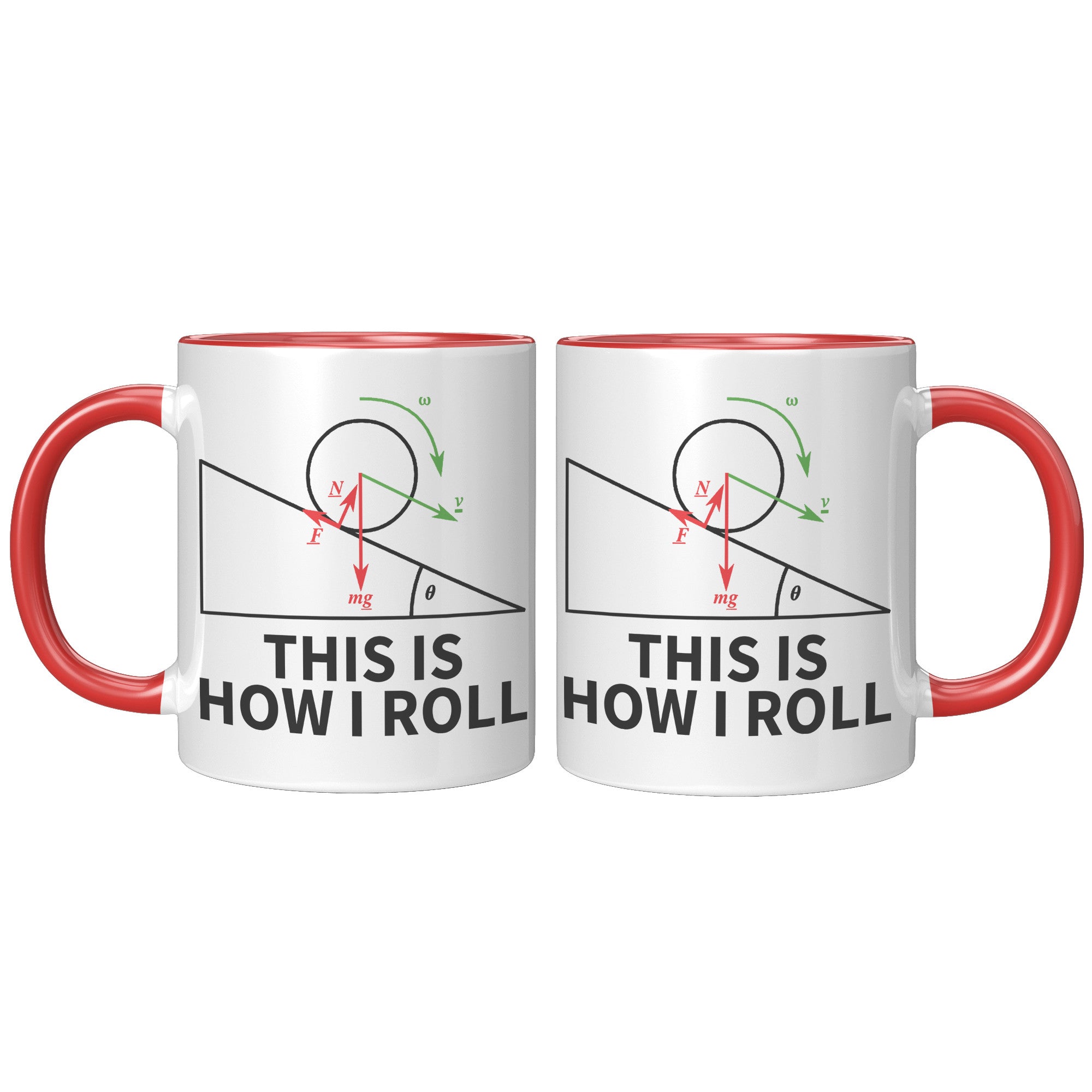 11oz Accent Mug - Physics This Is How I Roll