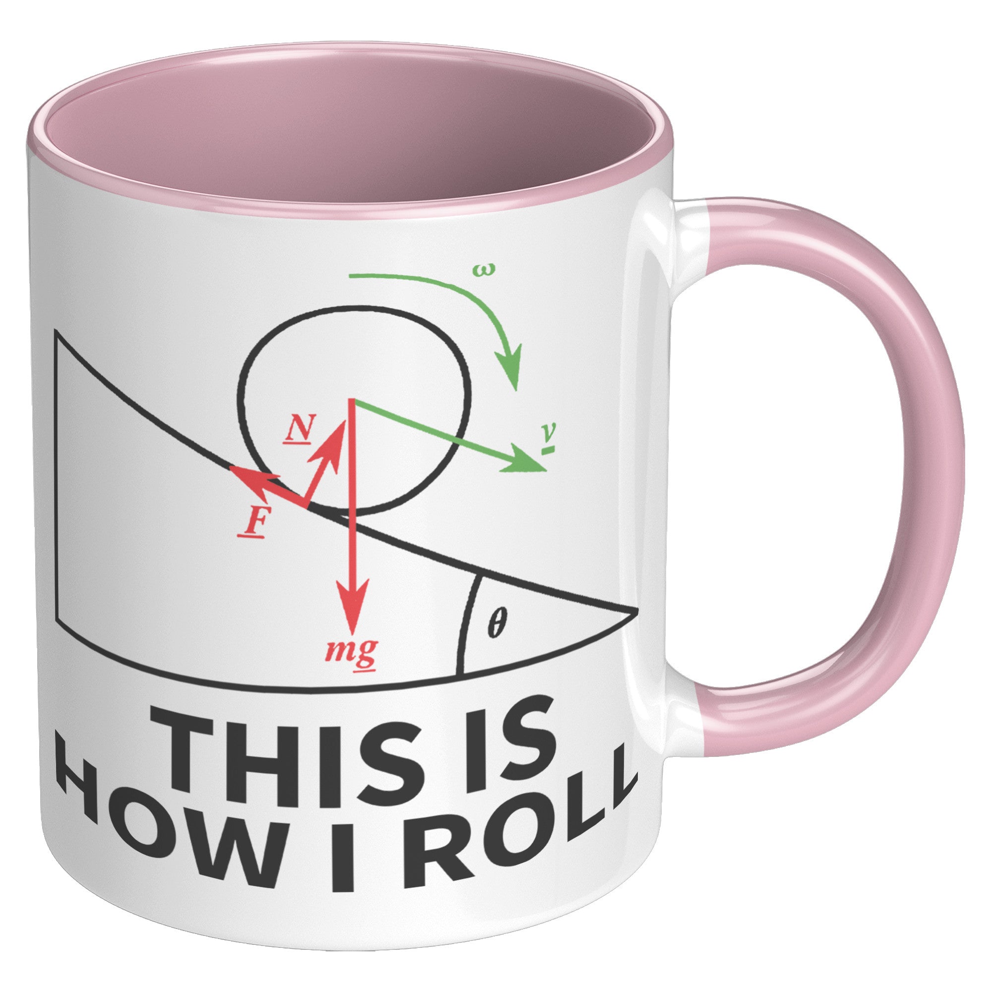 11oz Accent Mug - Physics This Is How I Roll