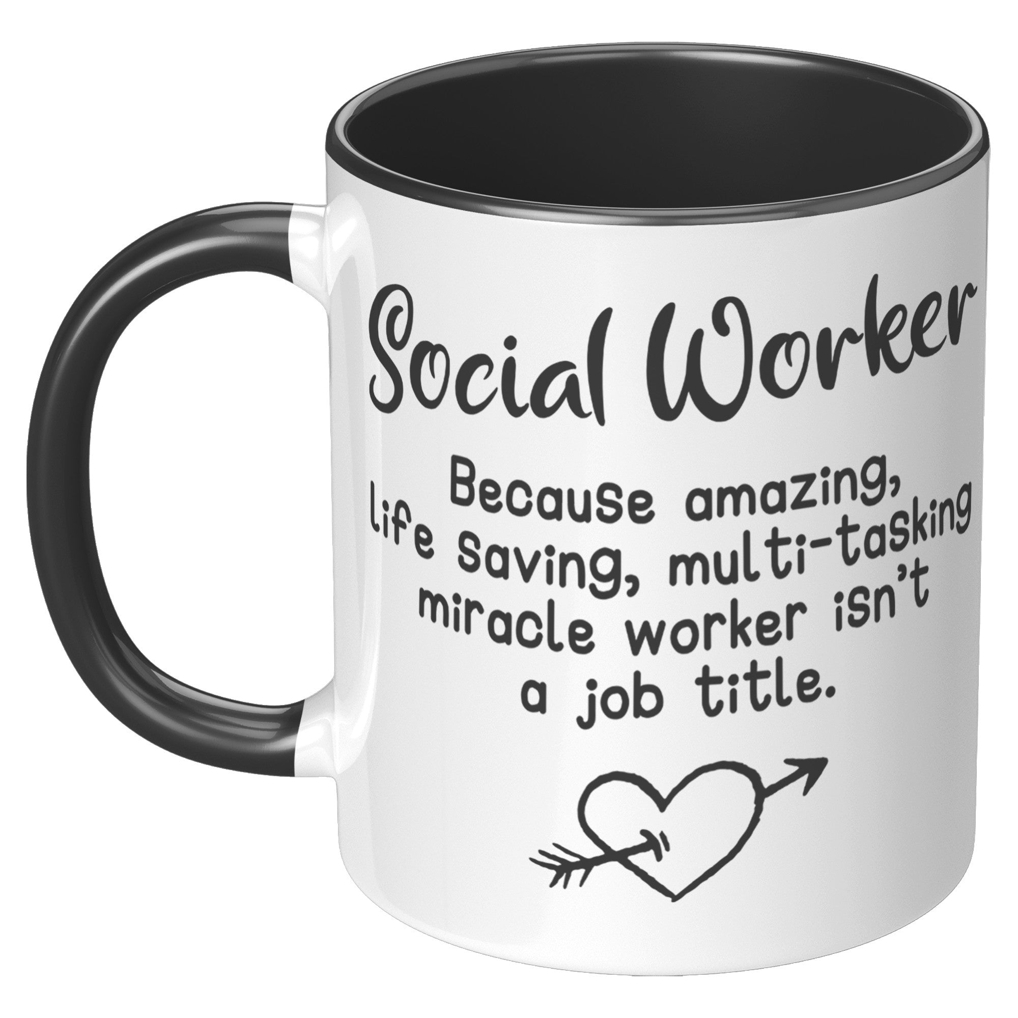 11oz Accent Mug - S0cial Worker Amazing