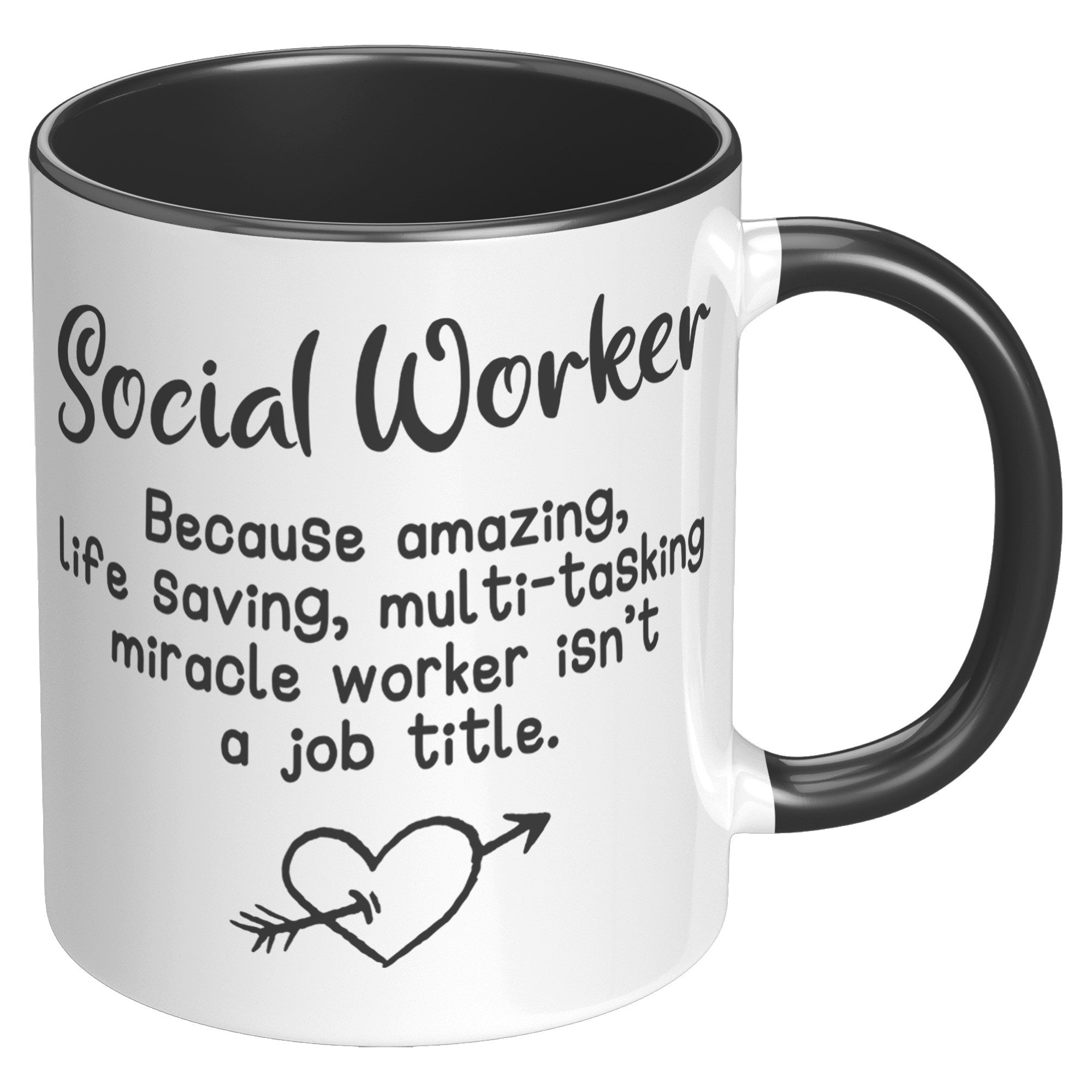 11oz Accent Mug - S0cial Worker Amazing