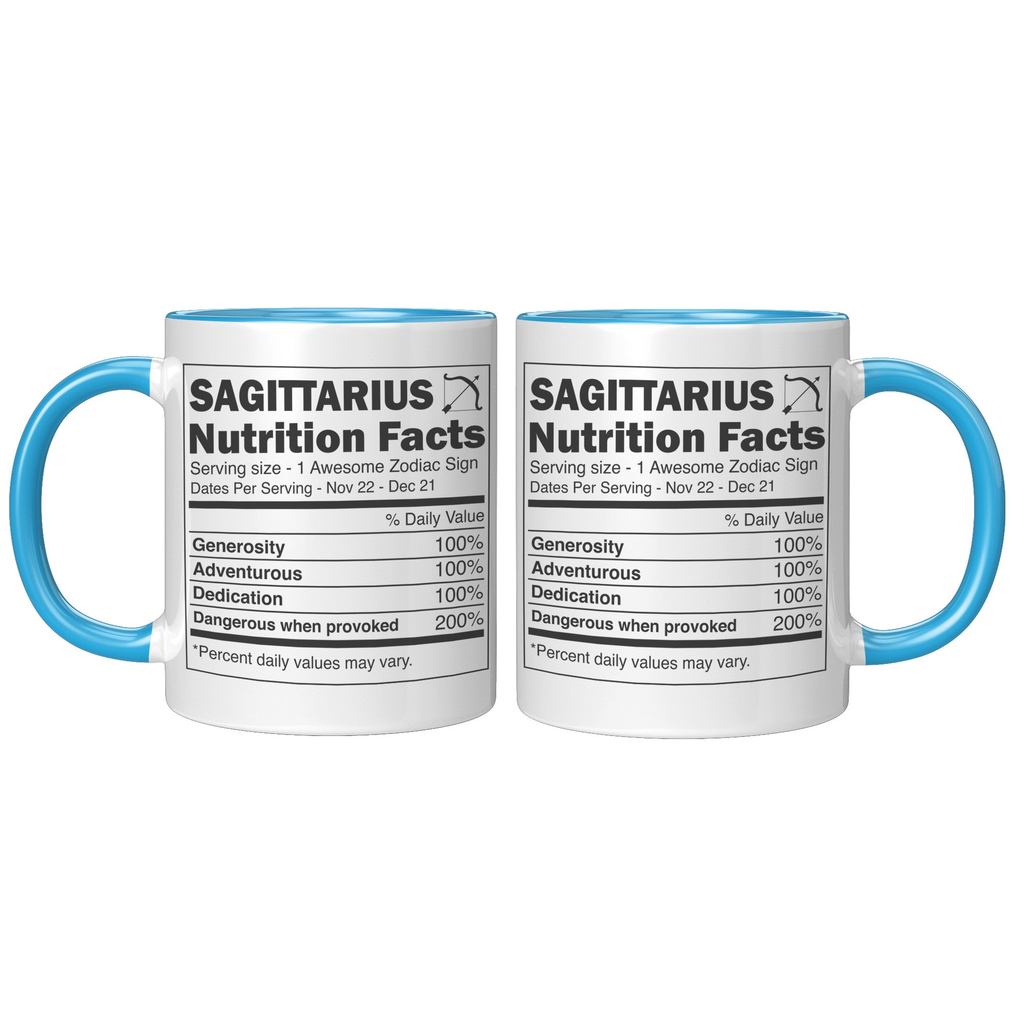 11oz Accent Mug - Sagittarius Nutrition Facts