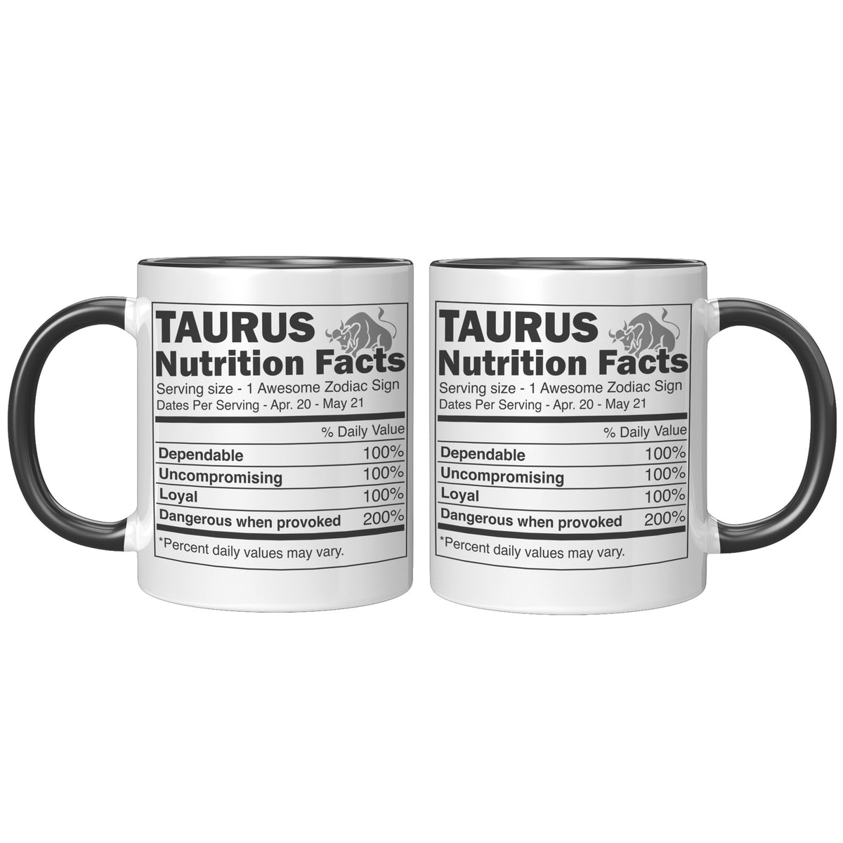 11oz Accent Mug - Taurus Nutrition Facts