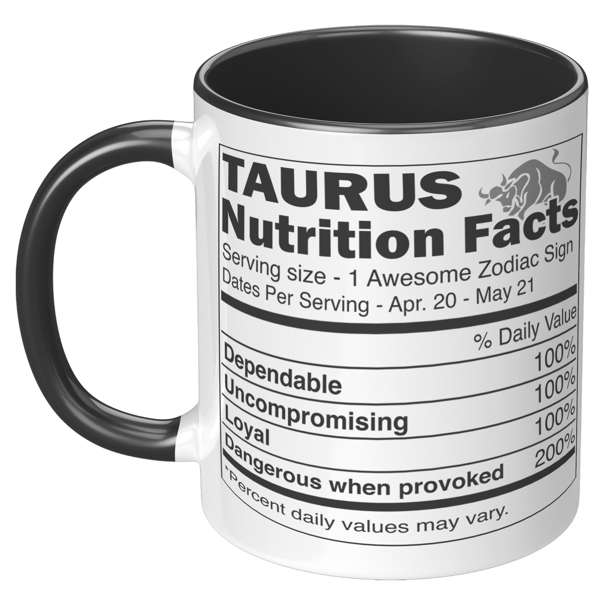 11oz Accent Mug - Taurus Nutrition Facts