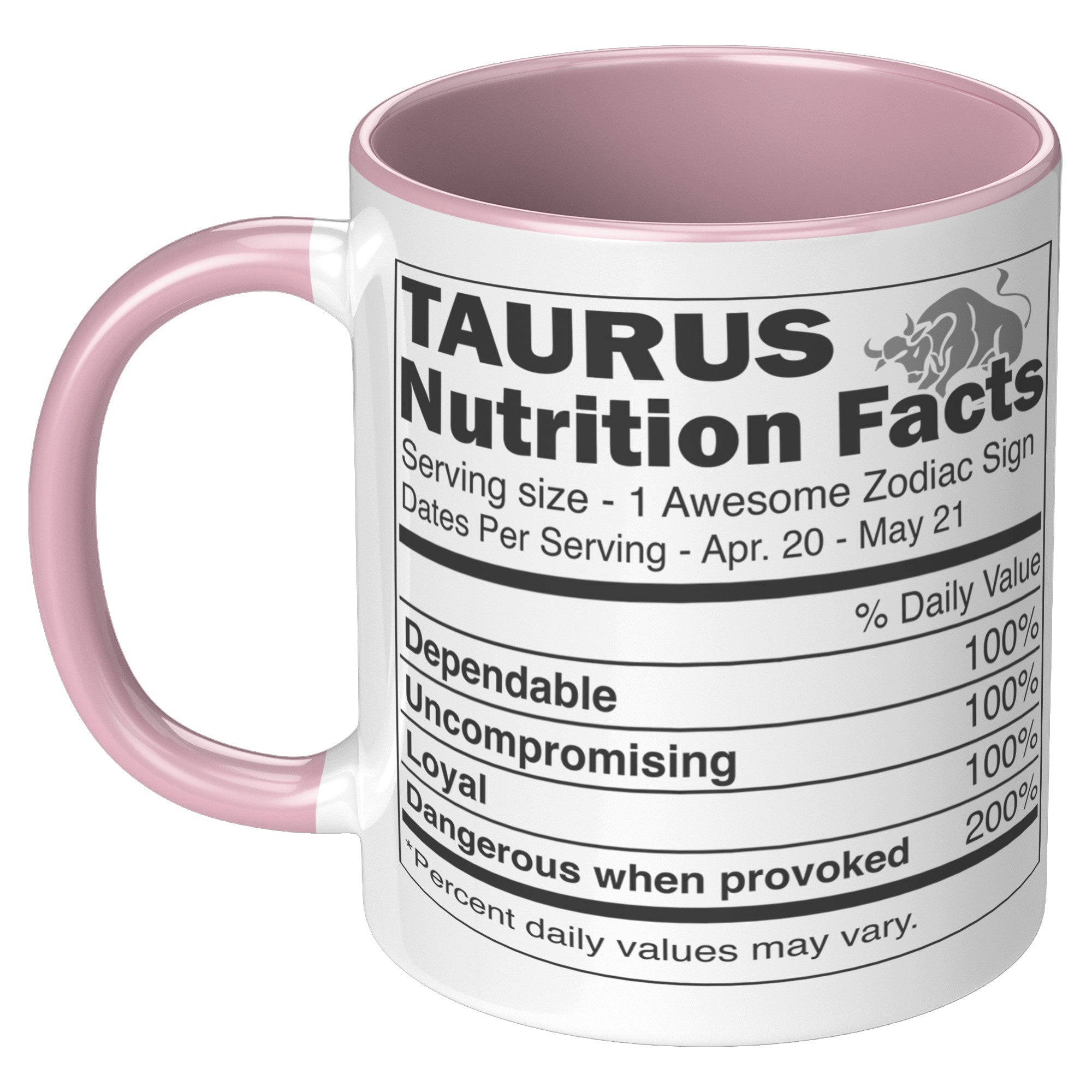 11oz Accent Mug - Taurus Nutrition Facts