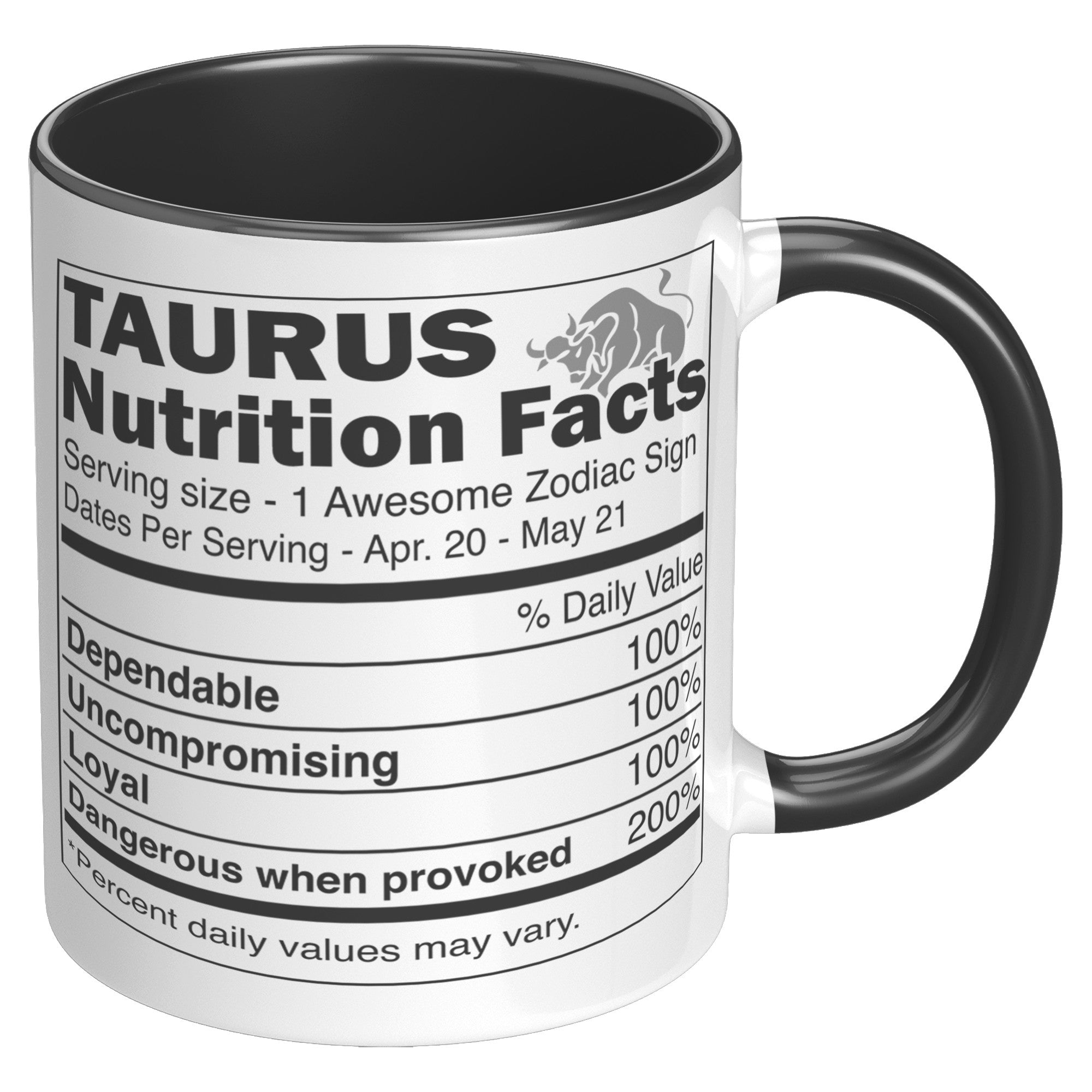 11oz Accent Mug - Taurus Nutrition Facts