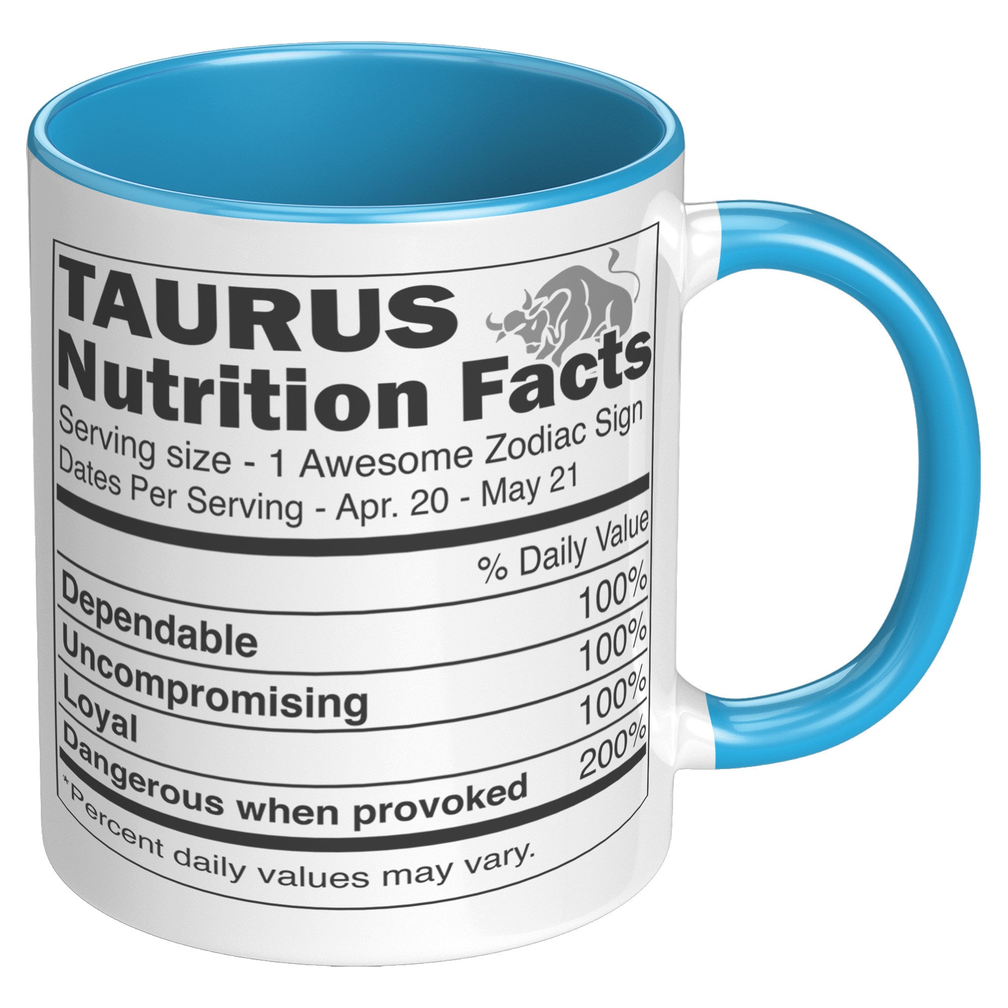 11oz Accent Mug - Taurus Nutrition Facts