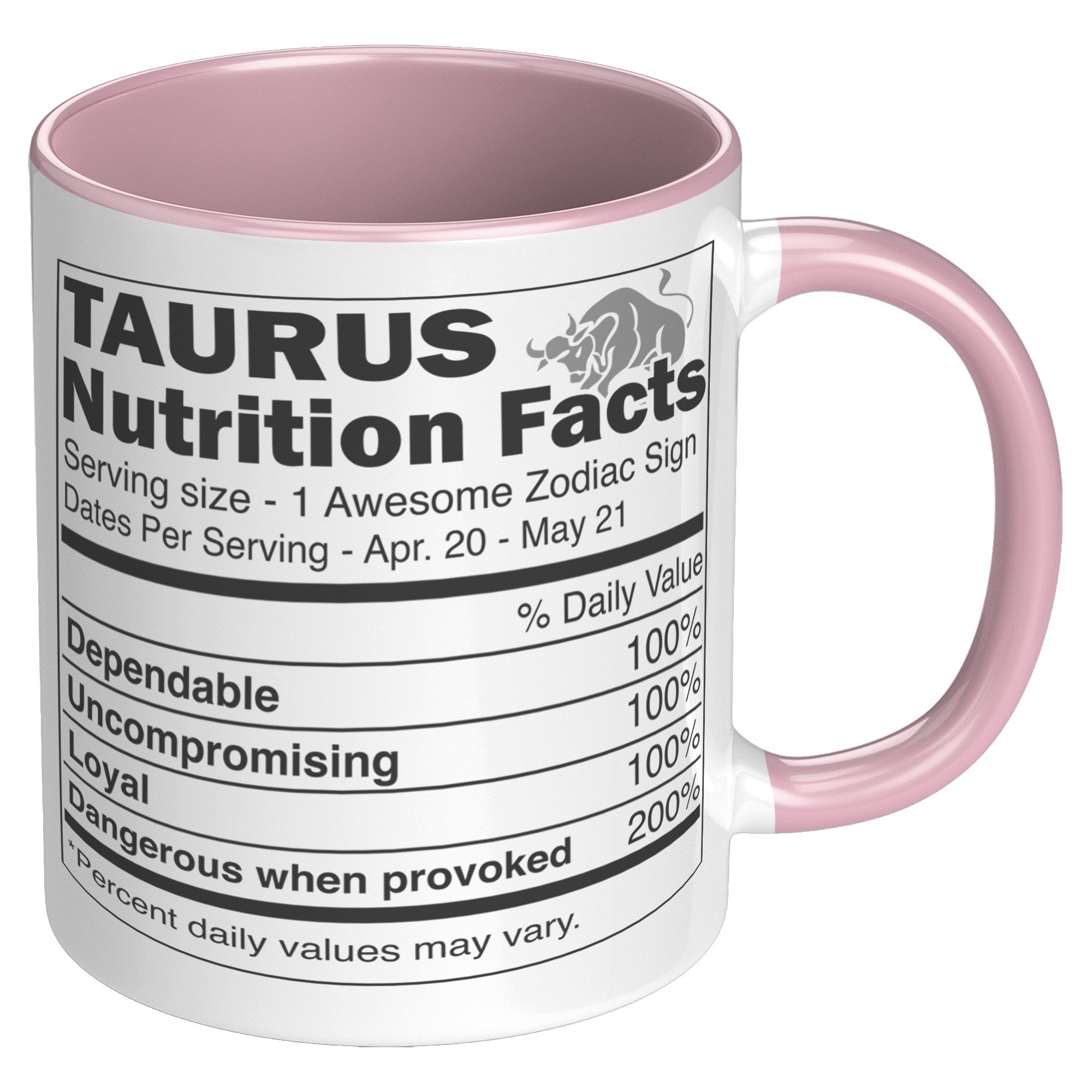 11oz Accent Mug - Taurus Nutrition Facts