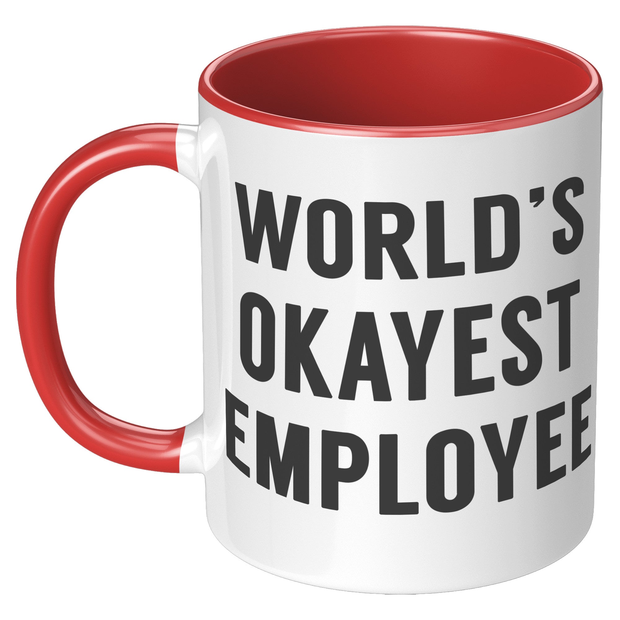 11oz Accent Mug - World's Okayest Employee