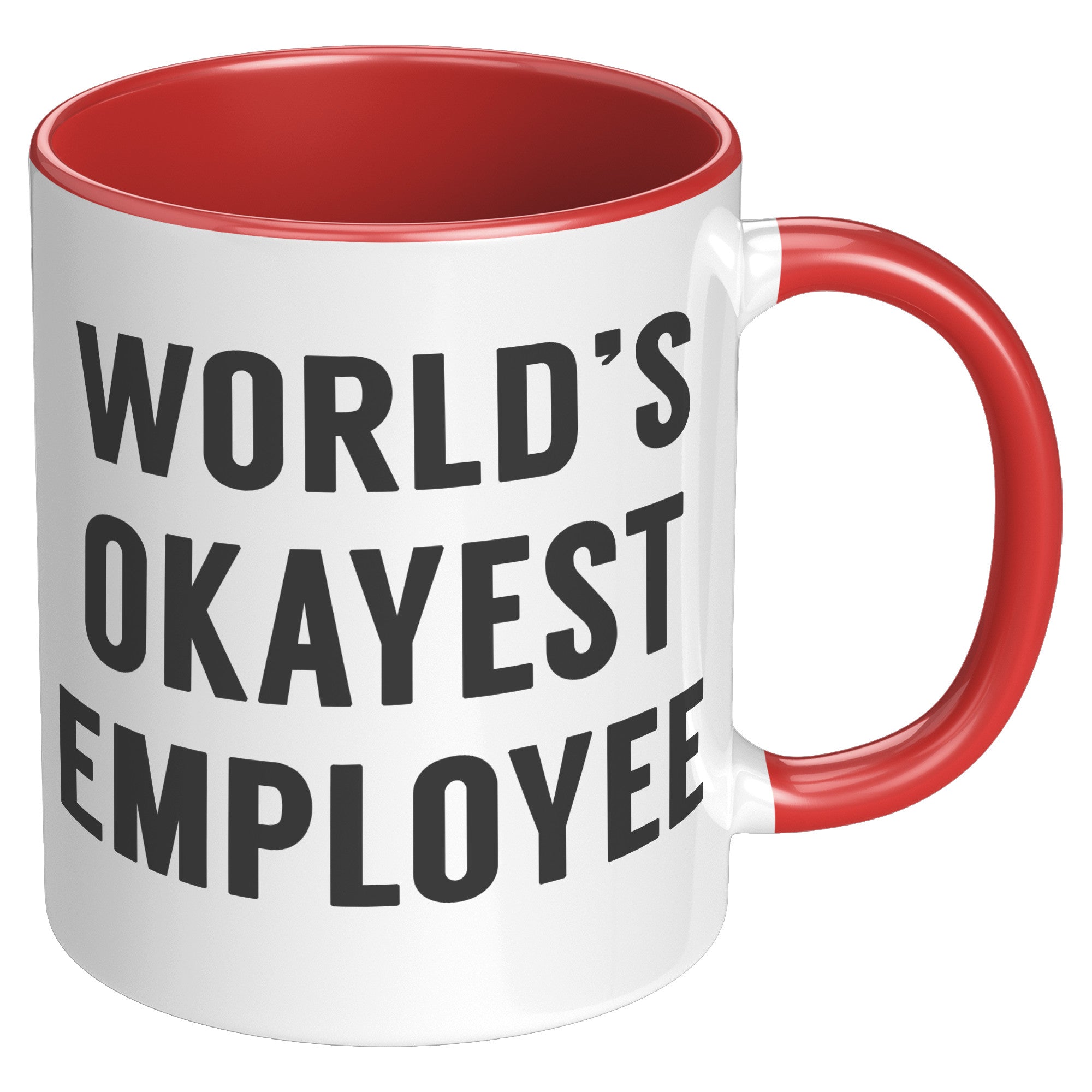 11oz Accent Mug - World's Okayest Employee