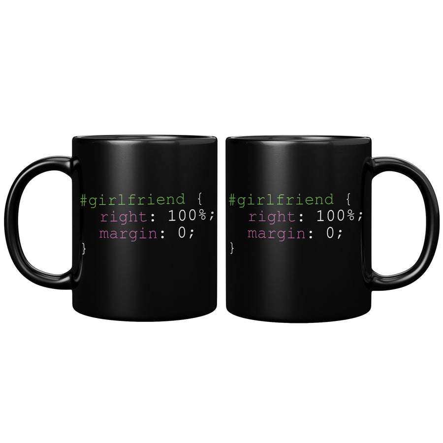 11oz Black Mug - Coder Girlfriend