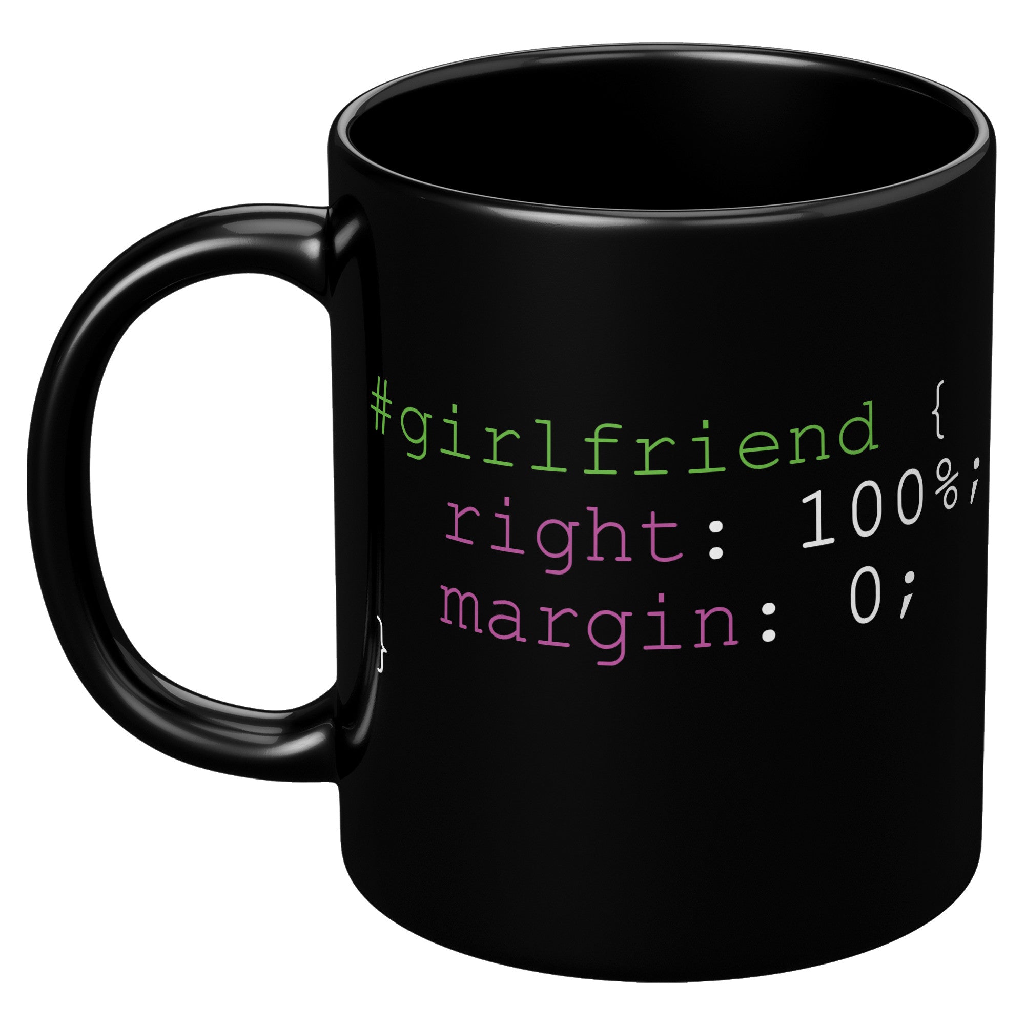 11oz Black Mug - Coder Girlfriend