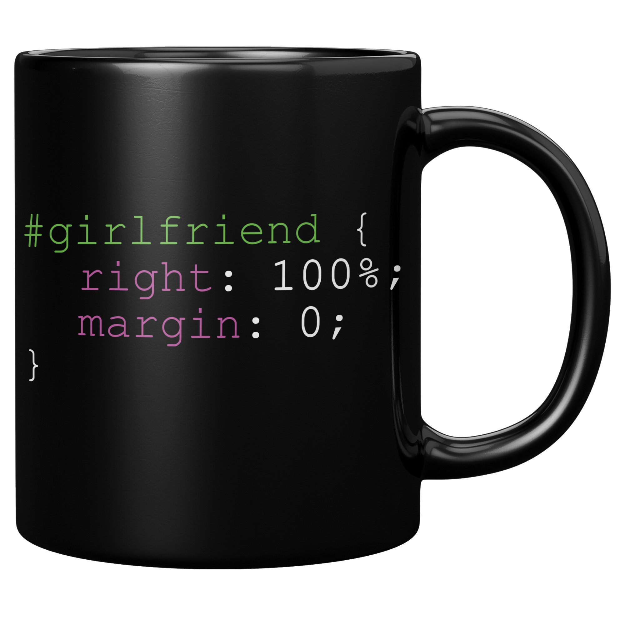11oz Black Mug - Coder Girlfriend