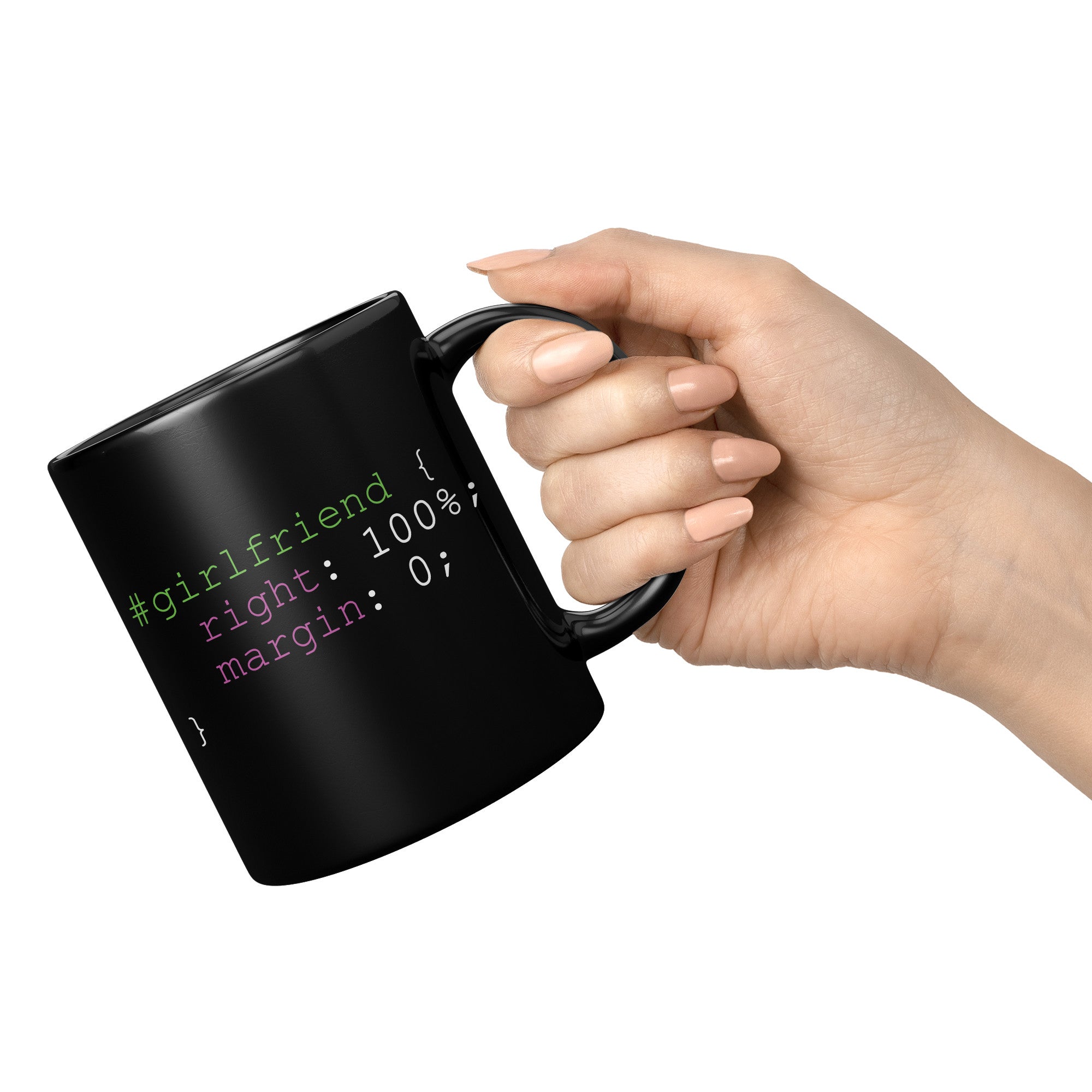 11oz Black Mug - Coder Girlfriend