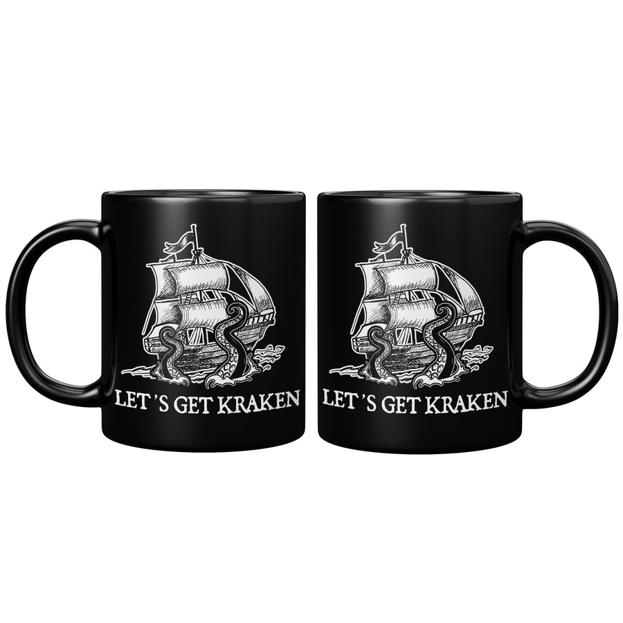 11oz Black Mug - Let's Get Kraken