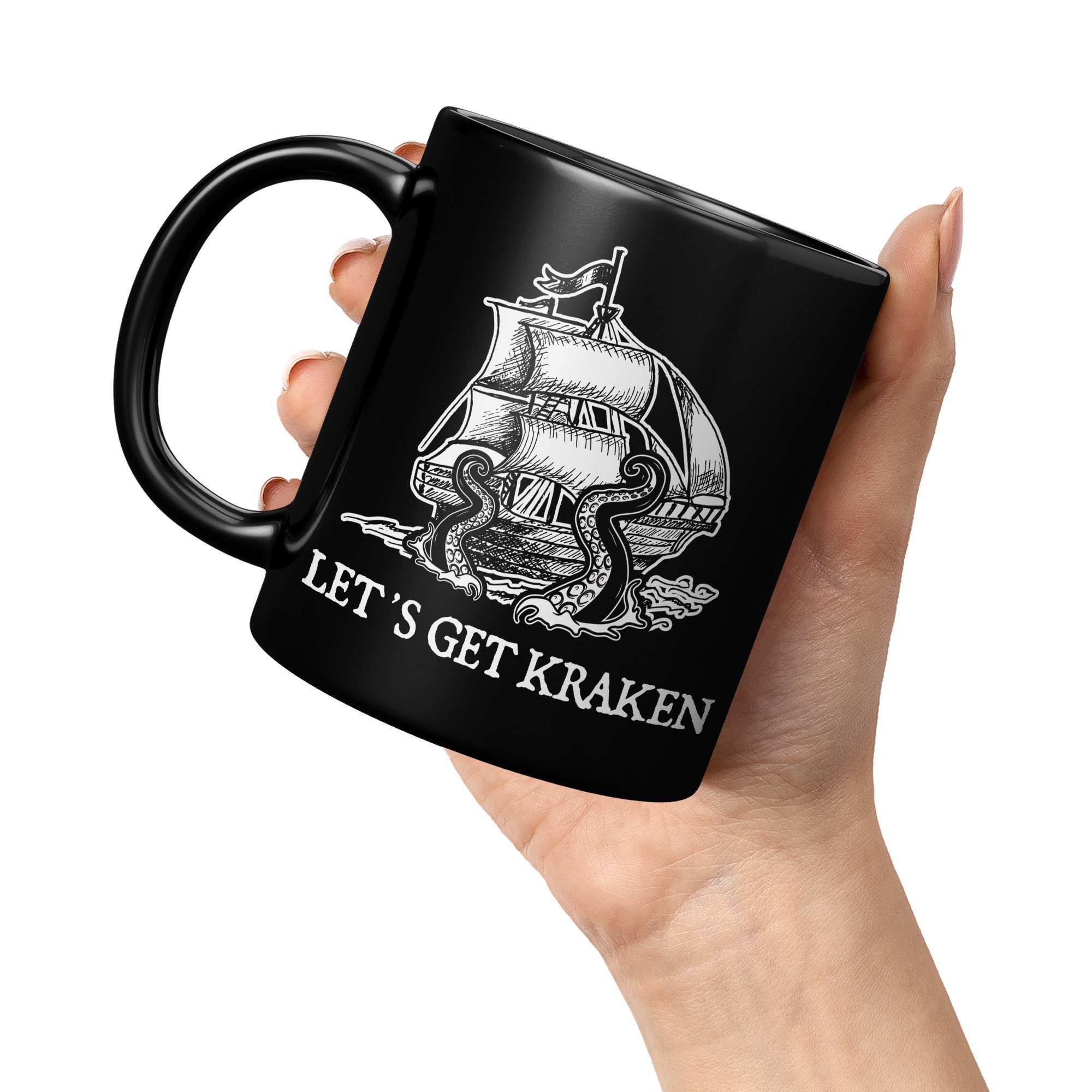 11oz Black Mug - Let's Get Kraken