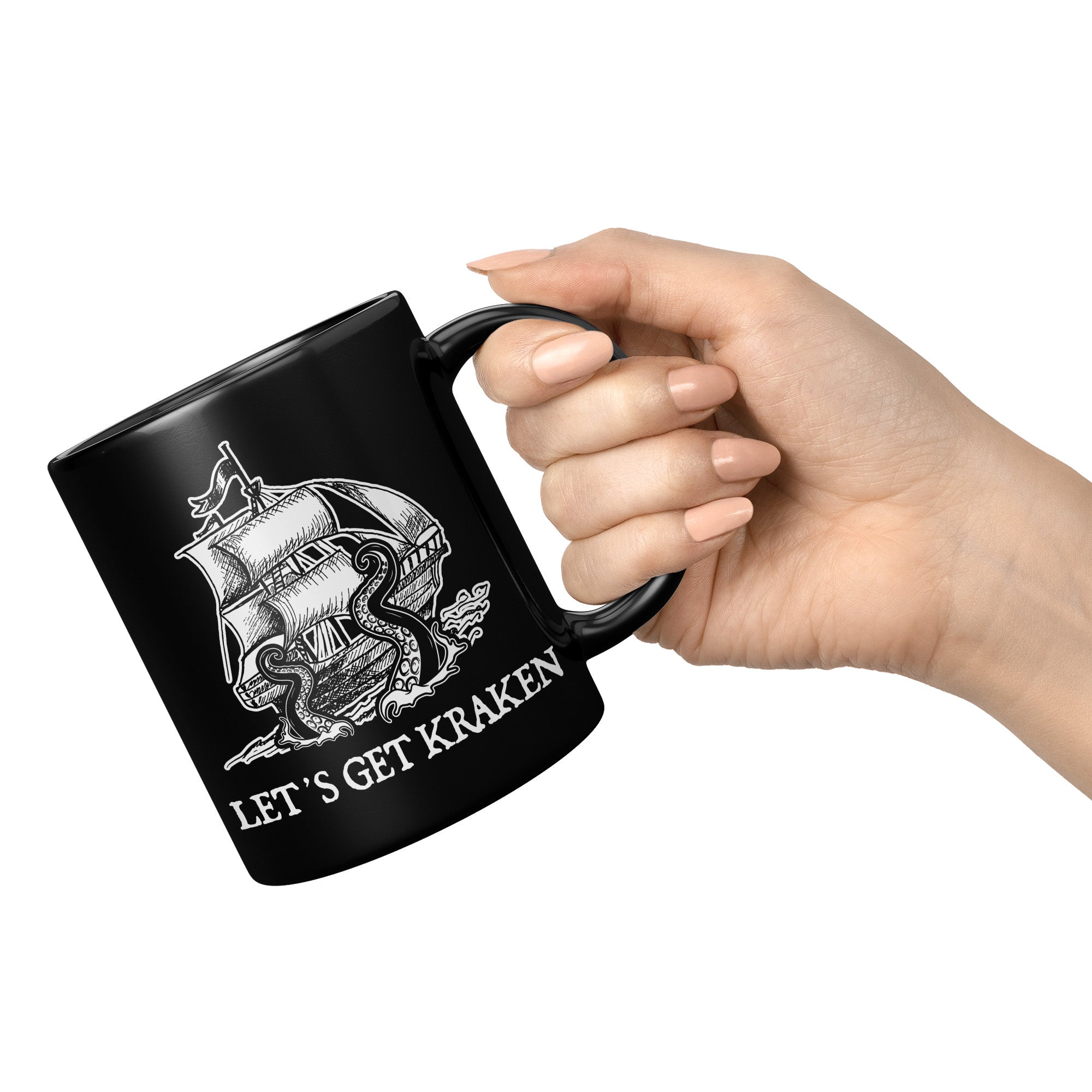 11oz Black Mug - Let's Get Kraken