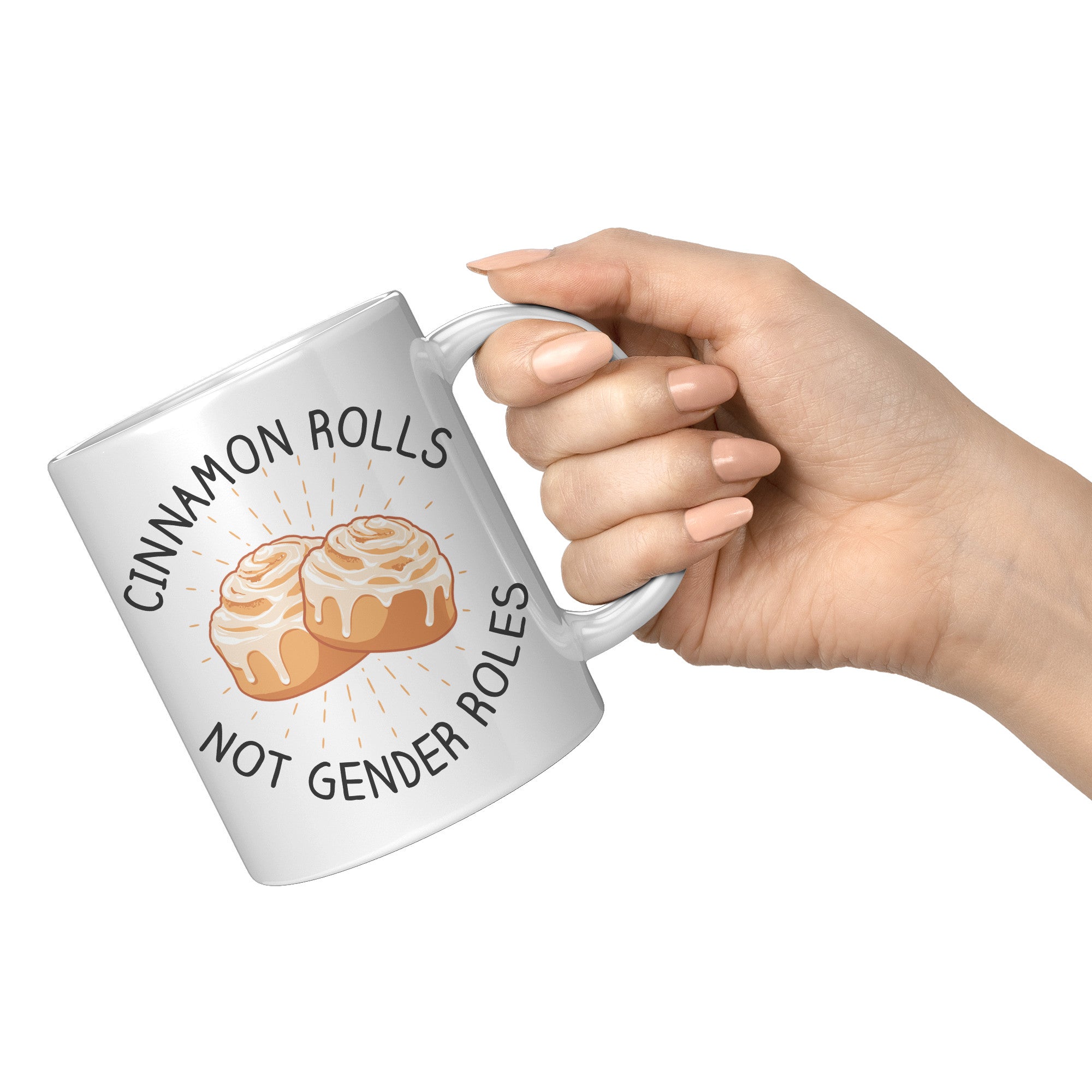 11oz White Mug - Cinnamon Rolls Not Gender Roles
