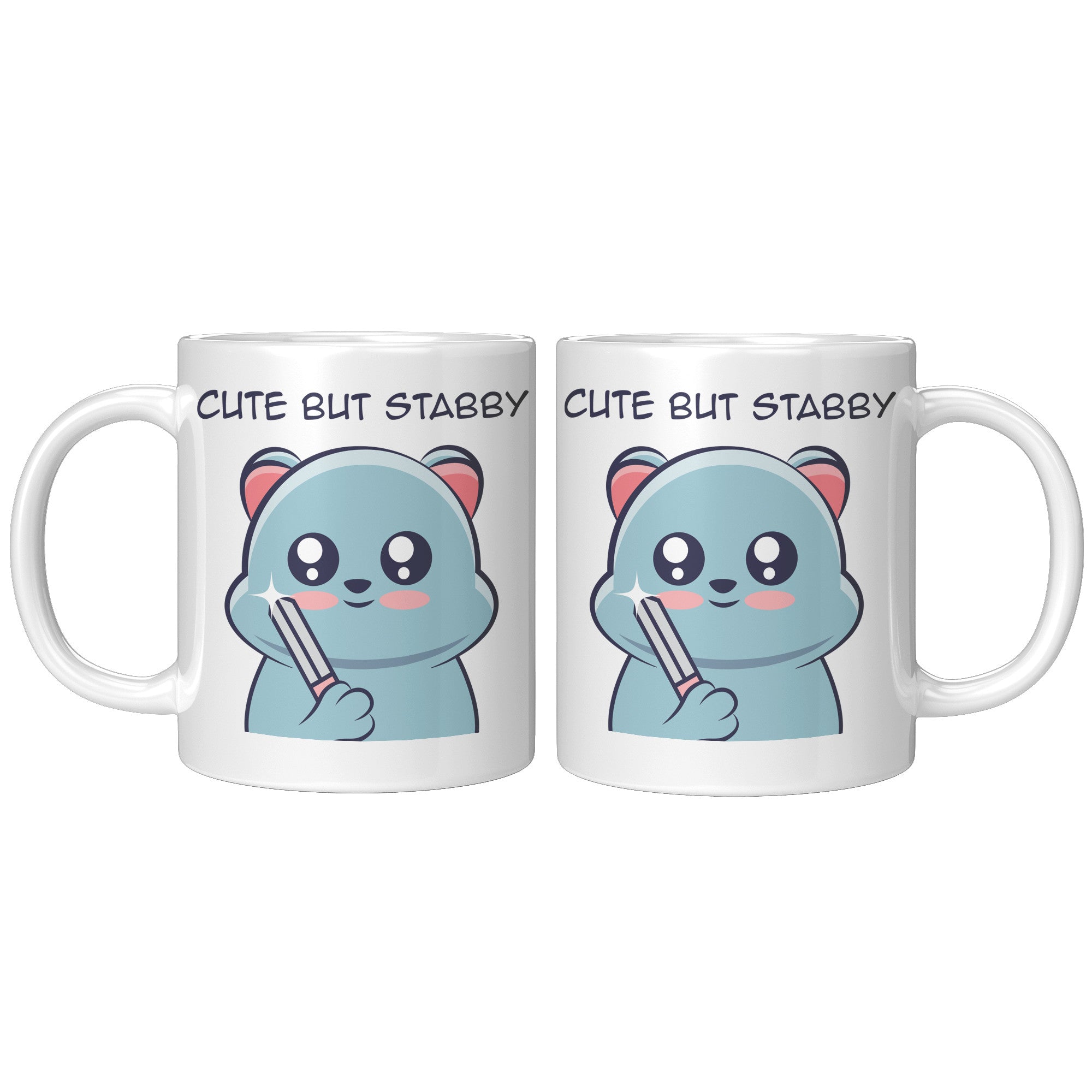 11oz White Mug - Cute But Stabby