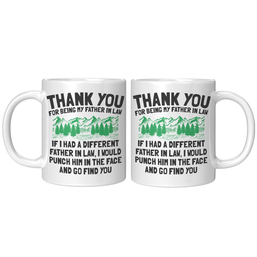 11oz White Mug - Father In Law Punch in Face