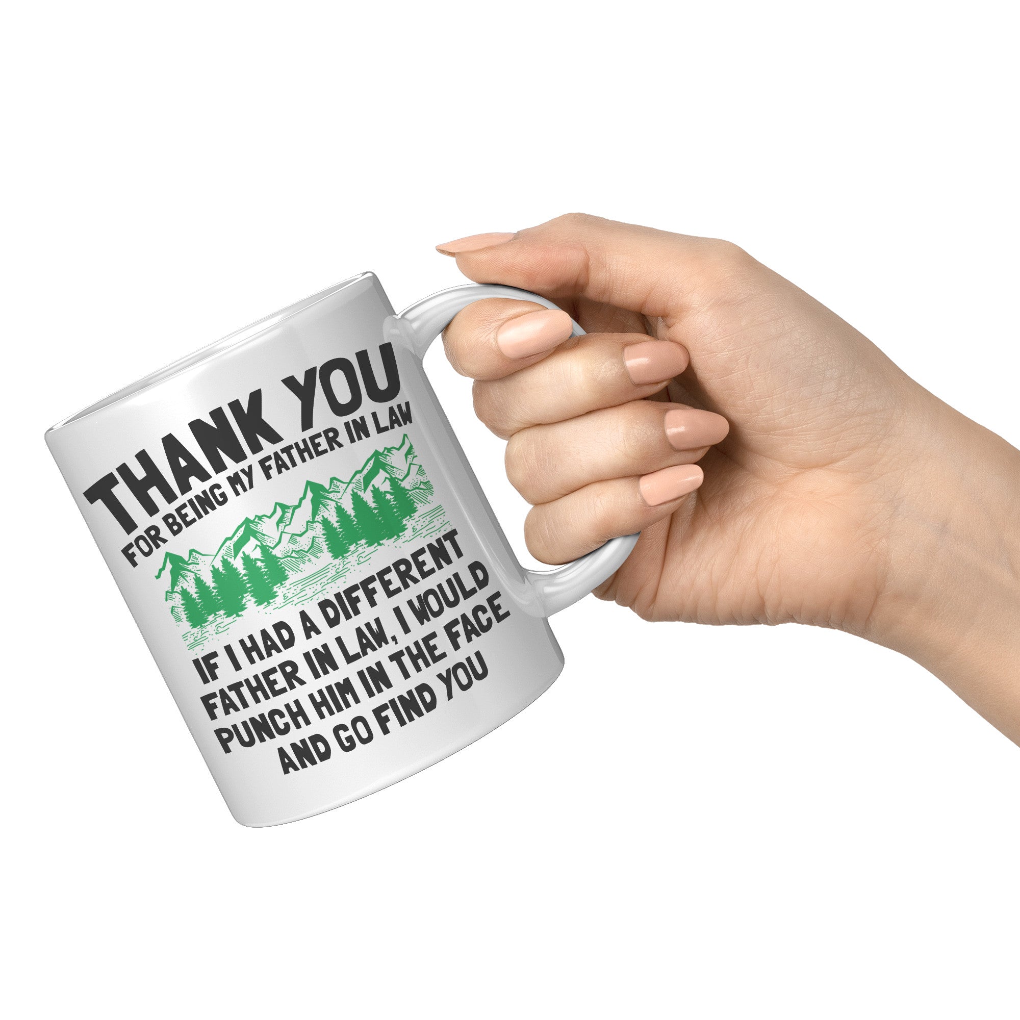 11oz White Mug - Father In Law Punch in Face