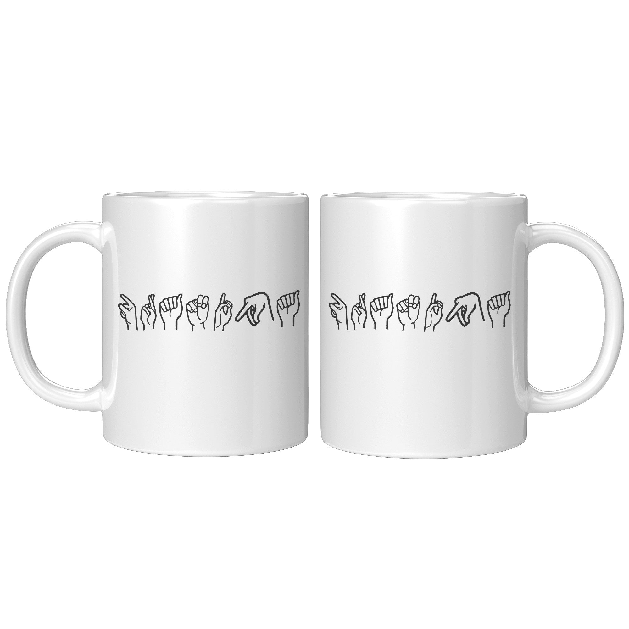 11oz White Mug - Grandpa Sign Language