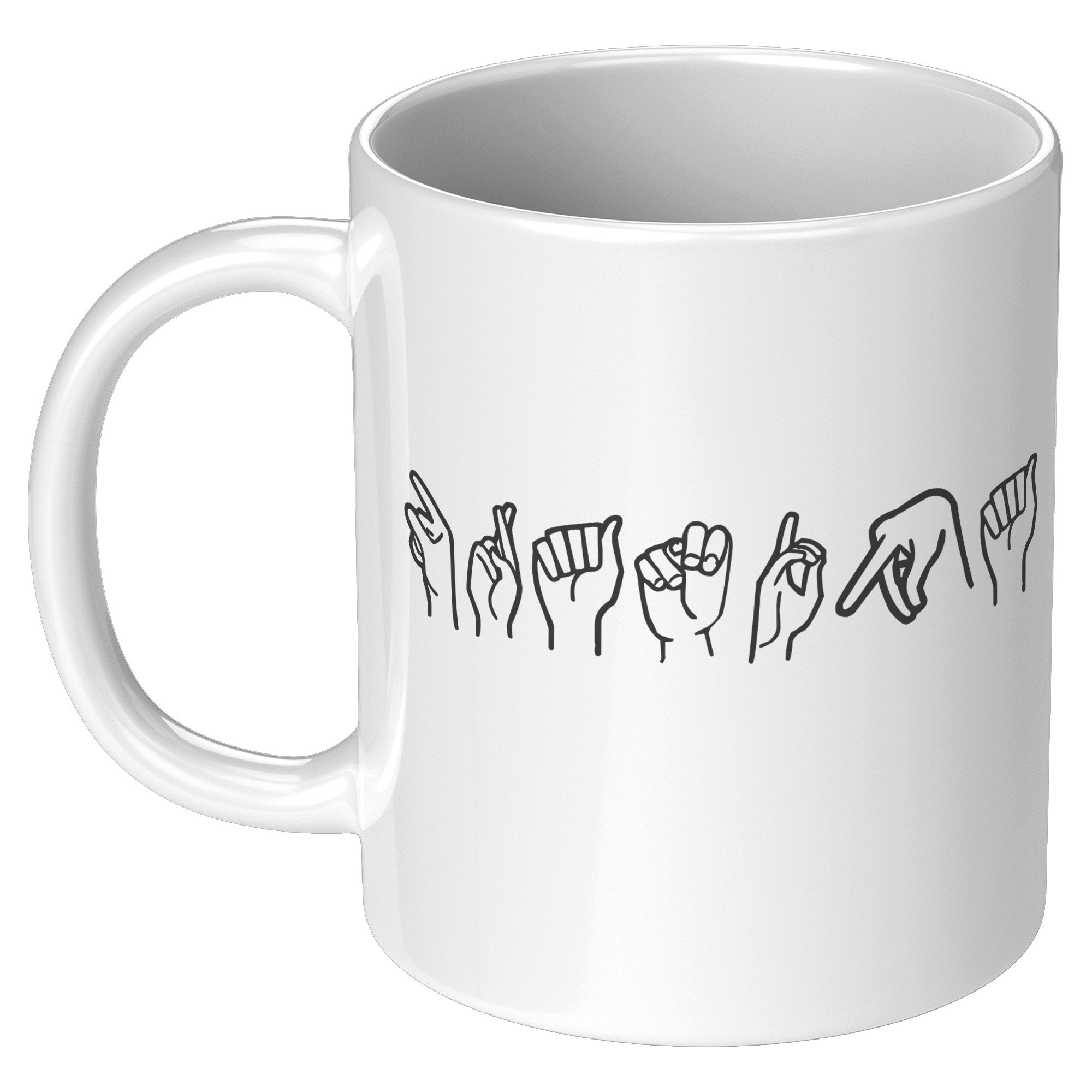 11oz White Mug - Grandpa Sign Language