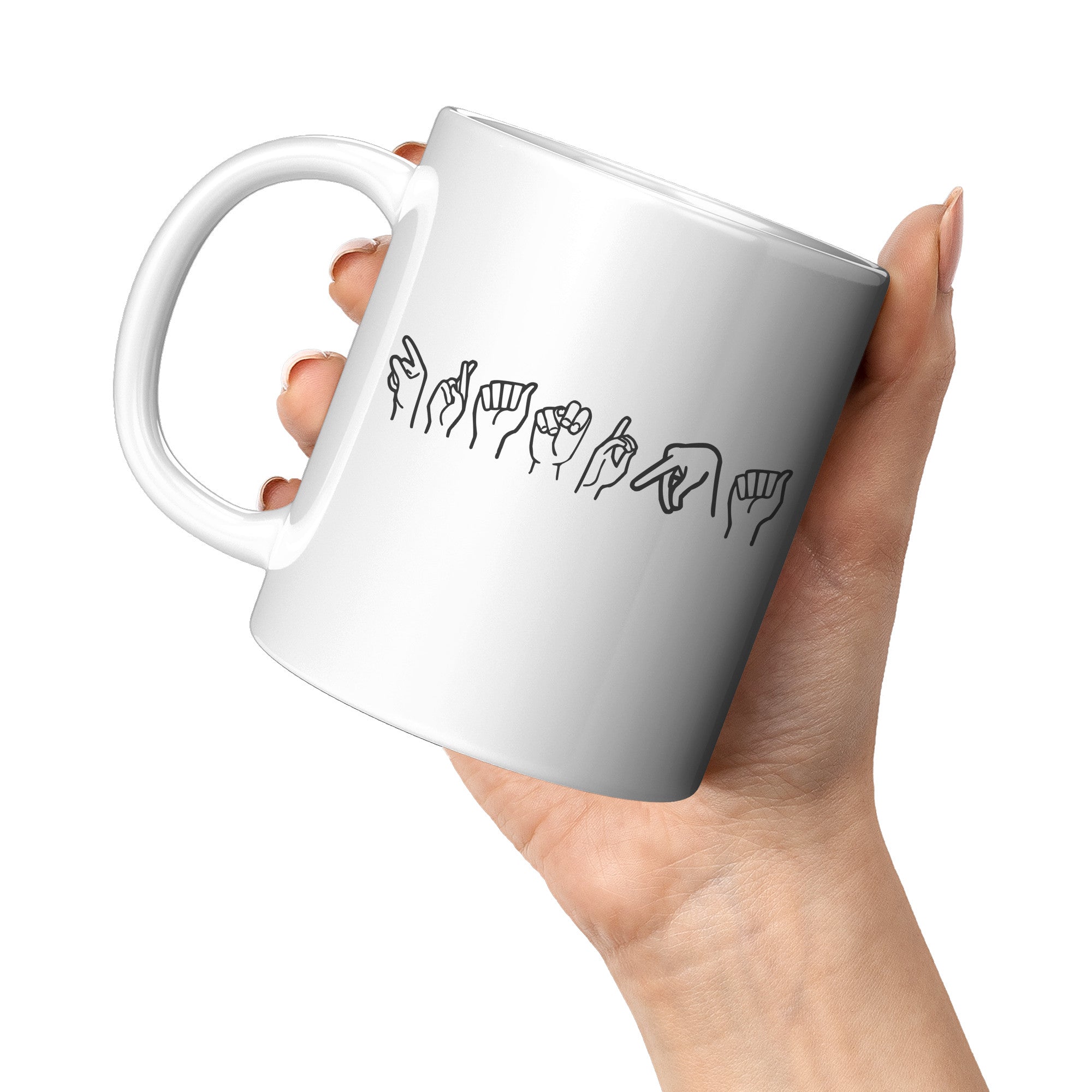 11oz White Mug - Grandpa Sign Language