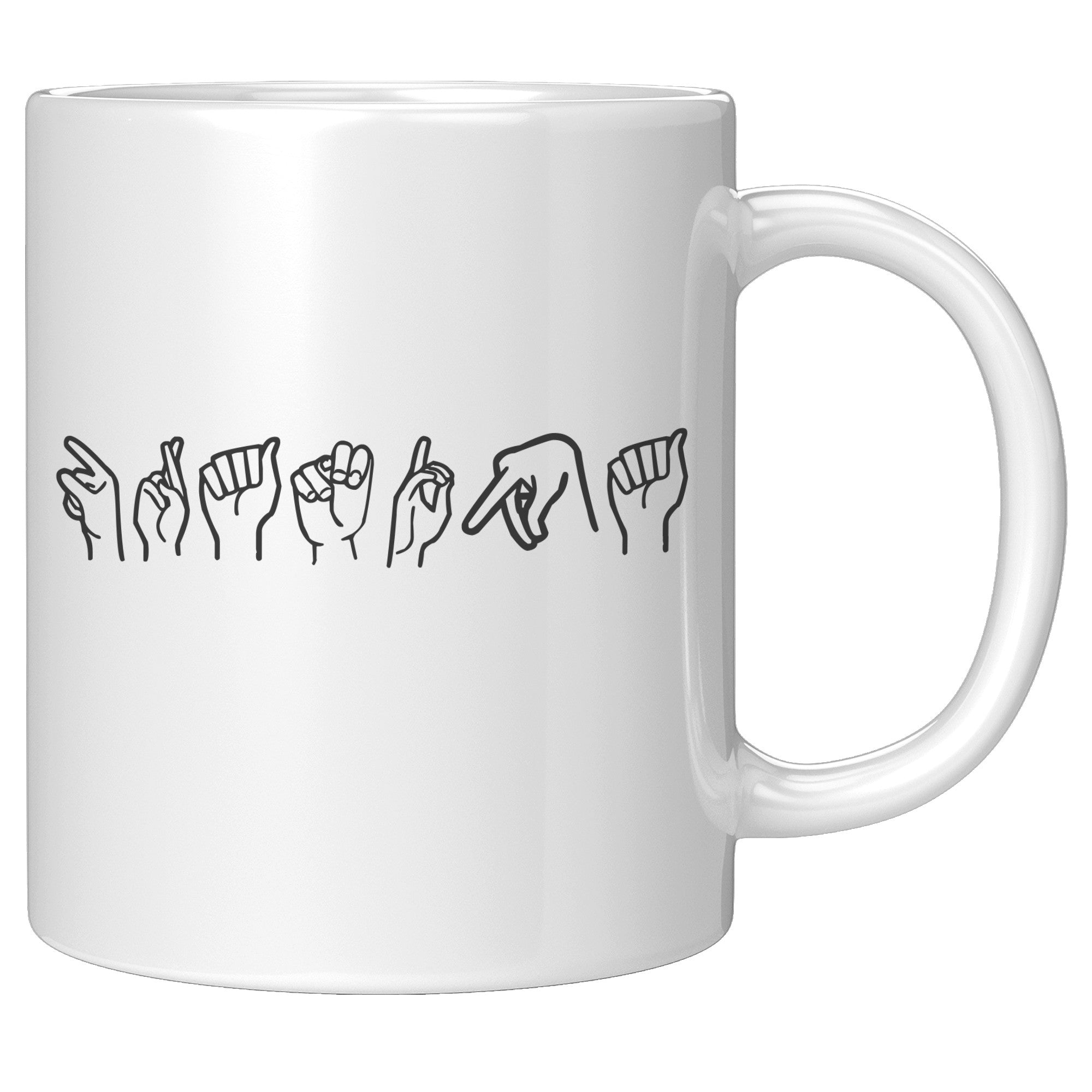 11oz White Mug - Grandpa Sign Language
