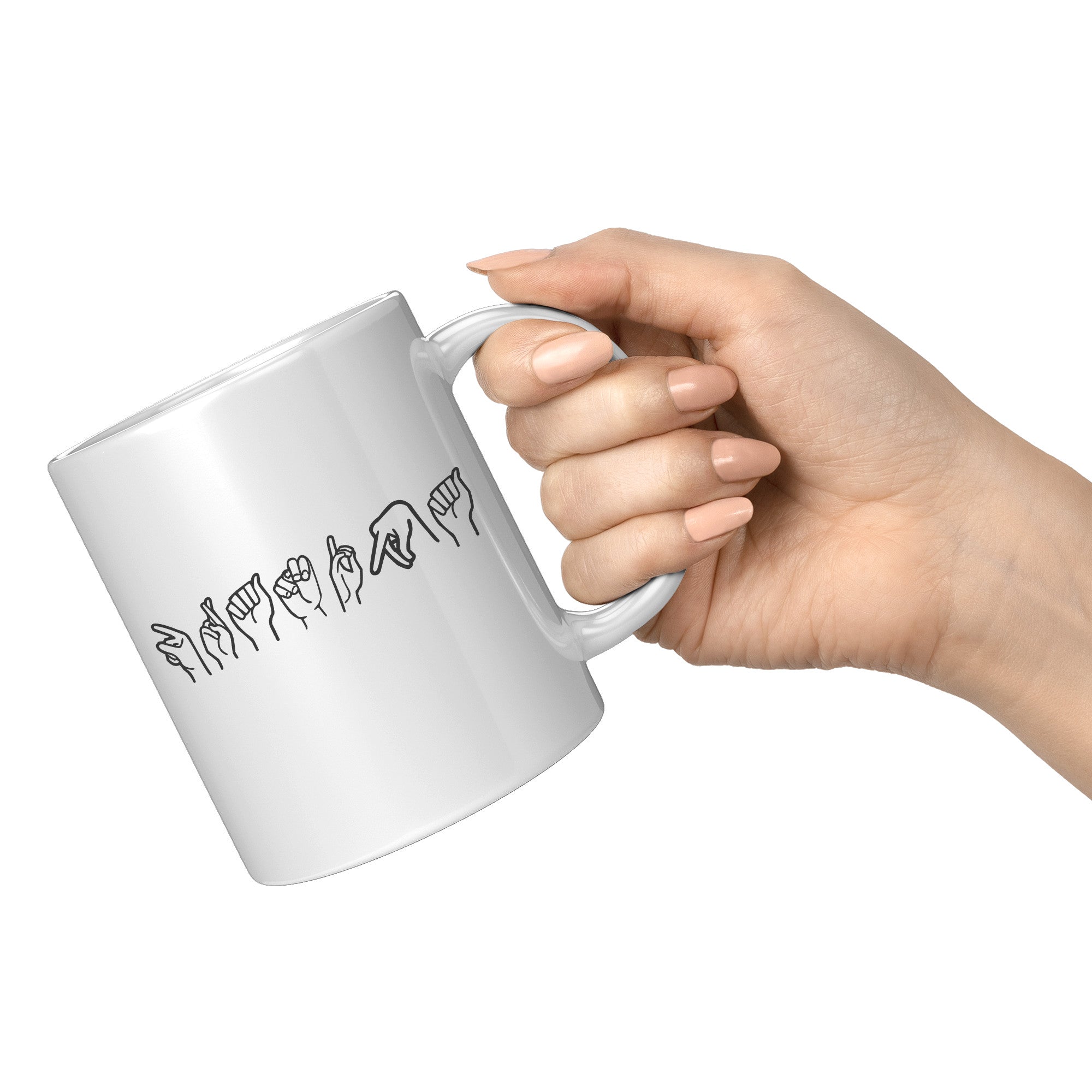 11oz White Mug - Grandpa Sign Language