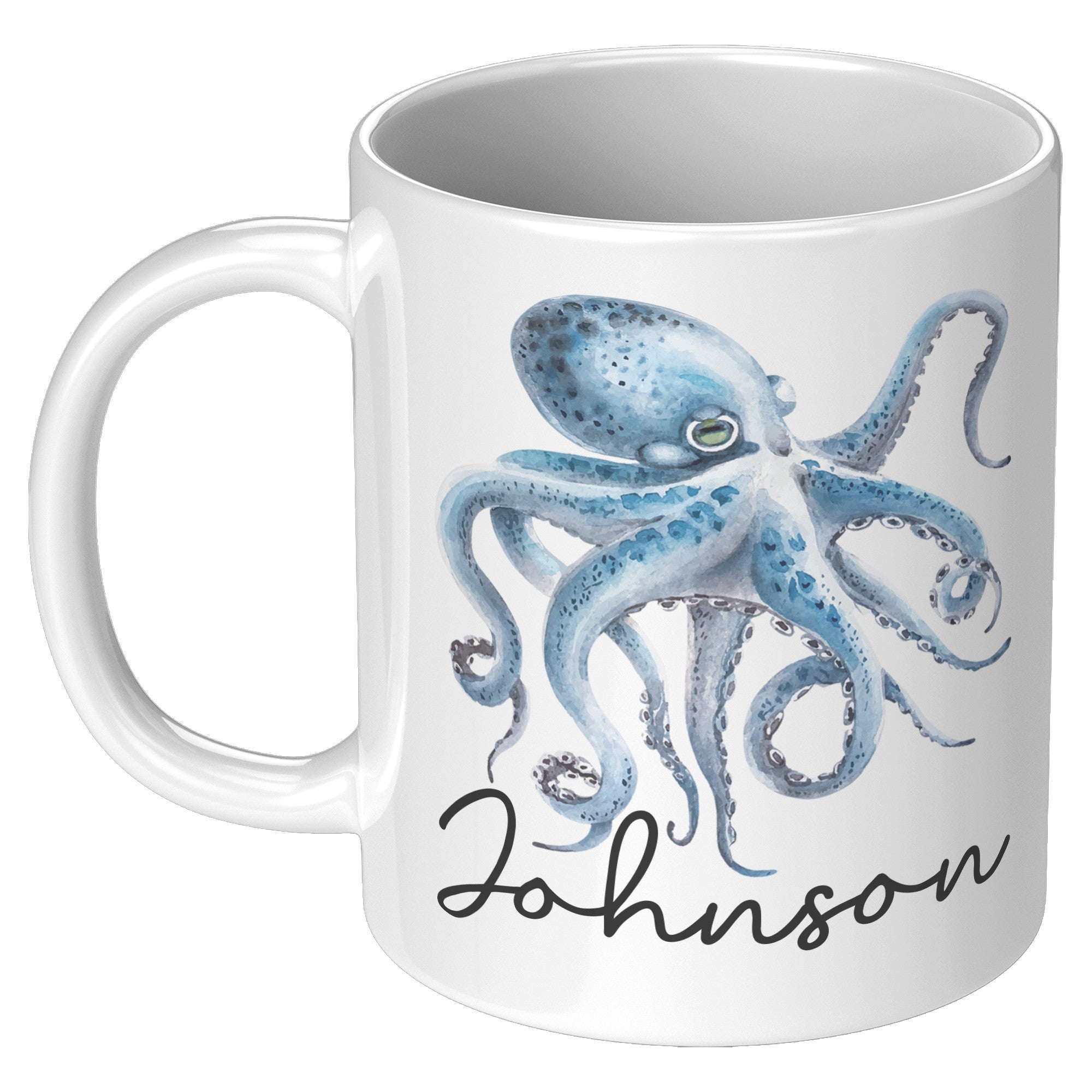 11oz White Mug - Johnson Octopus Mug