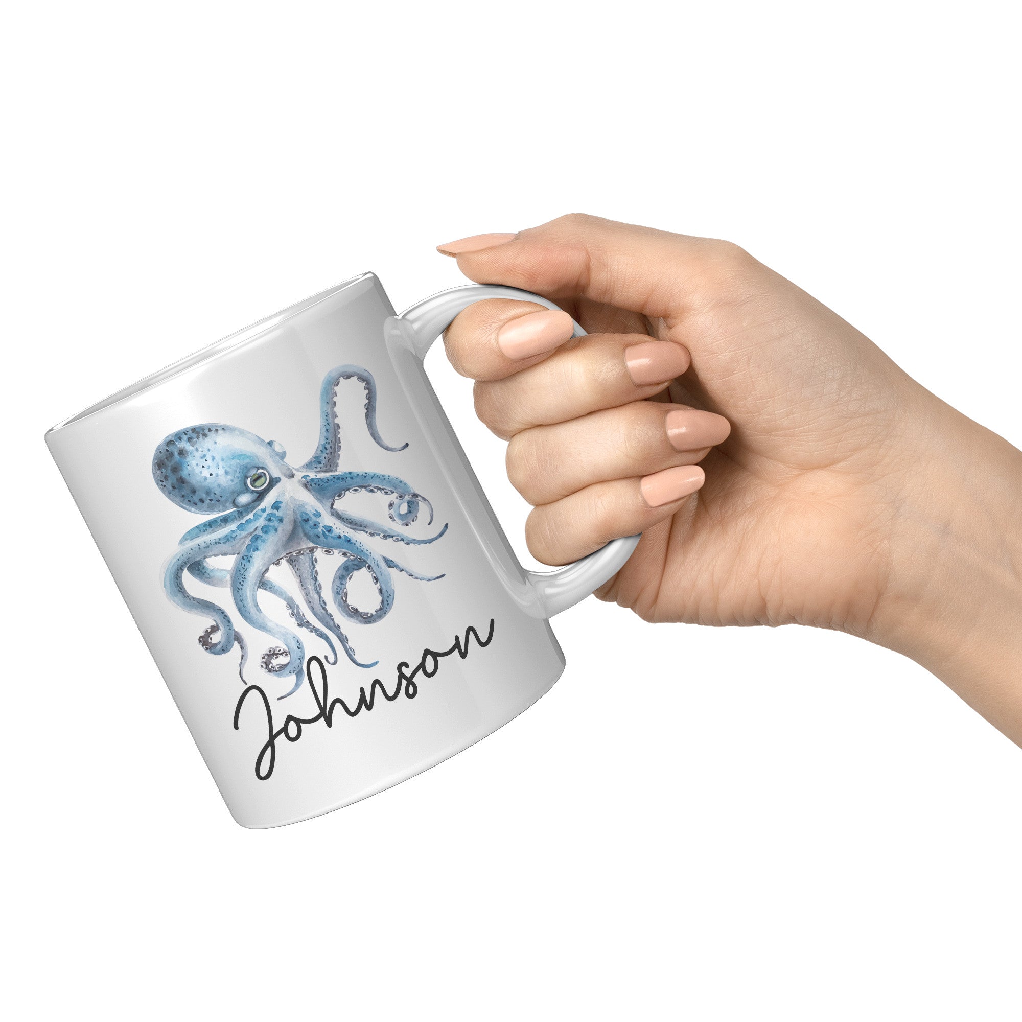 11oz White Mug - Johnson Octopus Mug