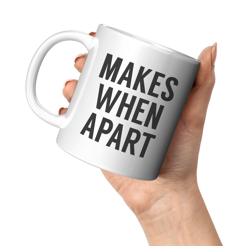 11oz White Mug - Matching Nothing Makes Sense When We're Apart 2