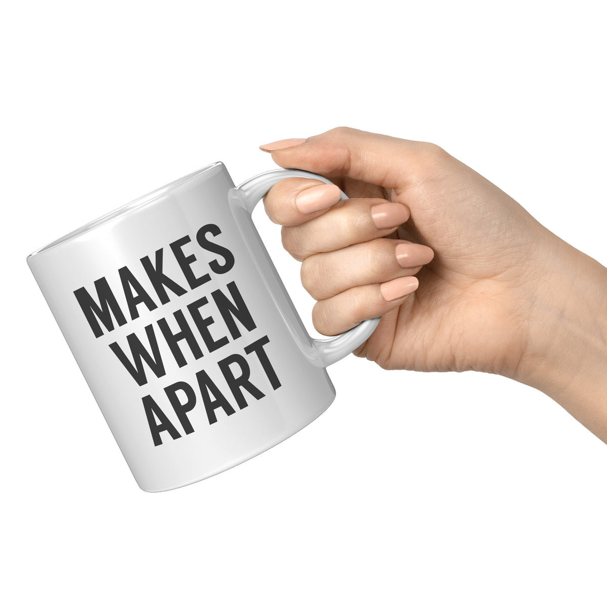 11oz White Mug - Matching Nothing Makes Sense When We're Apart 2