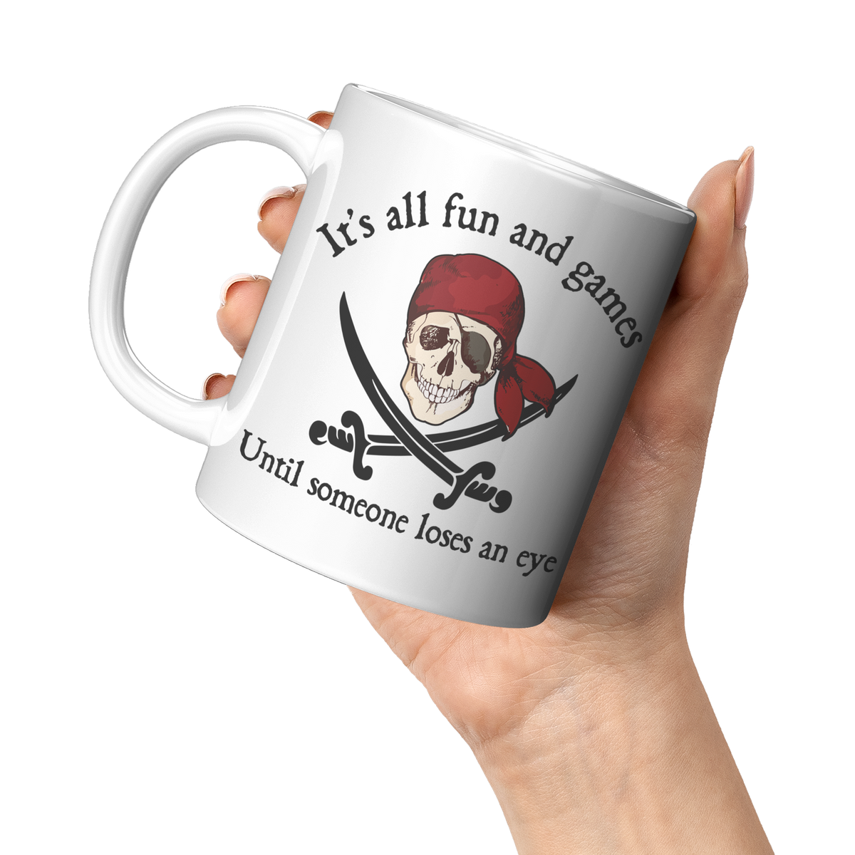 11oz_White_Mug_-_Pirate_Fun_and_Games_11oz_White_LH_Model_Mockup.png