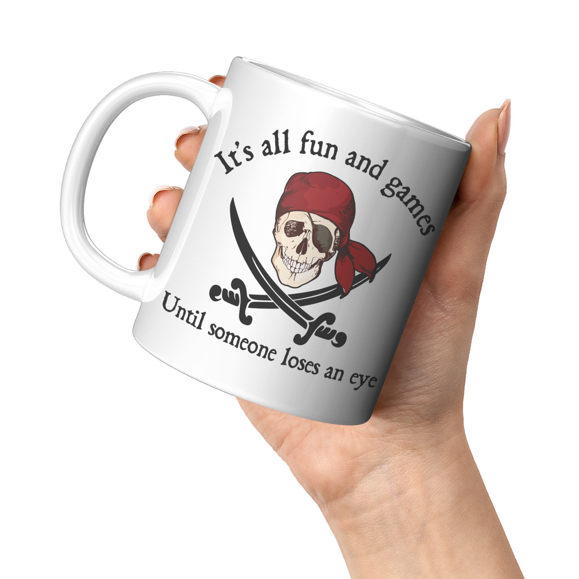 11oz_White_Mug_-_Pirate_Fun_and_Games_11oz_White_LH_Model_Mockup.png