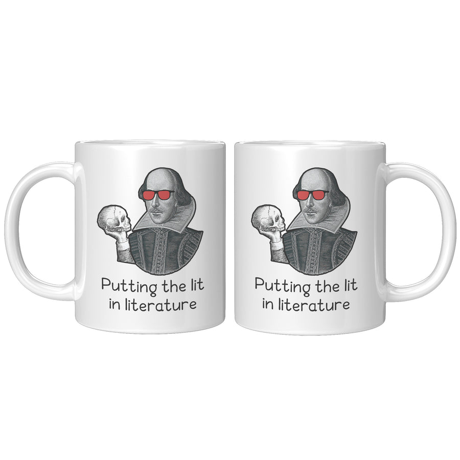 11oz White Mug - Shakespeare Lit In Literature