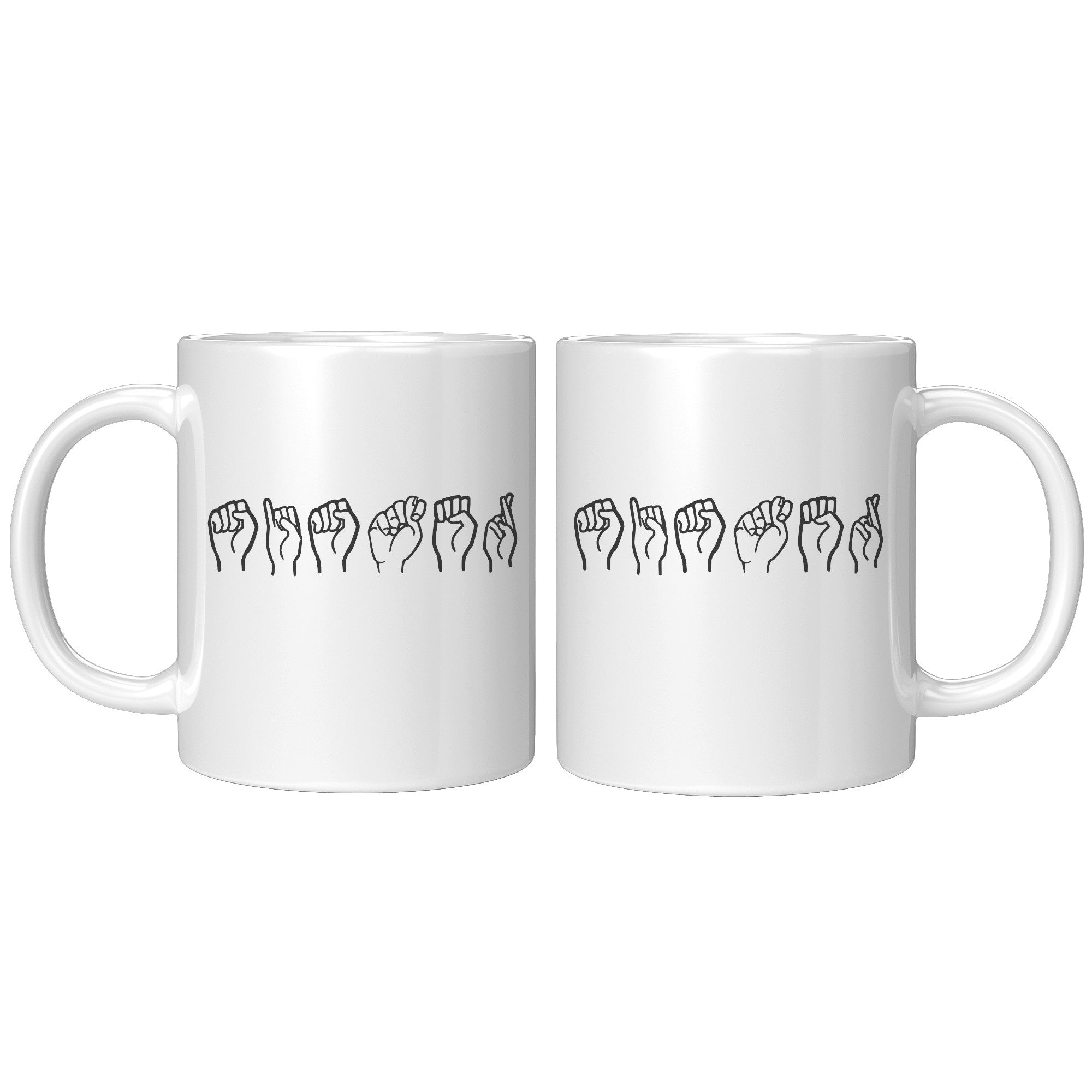 11oz White Mug - Sign Language Sister