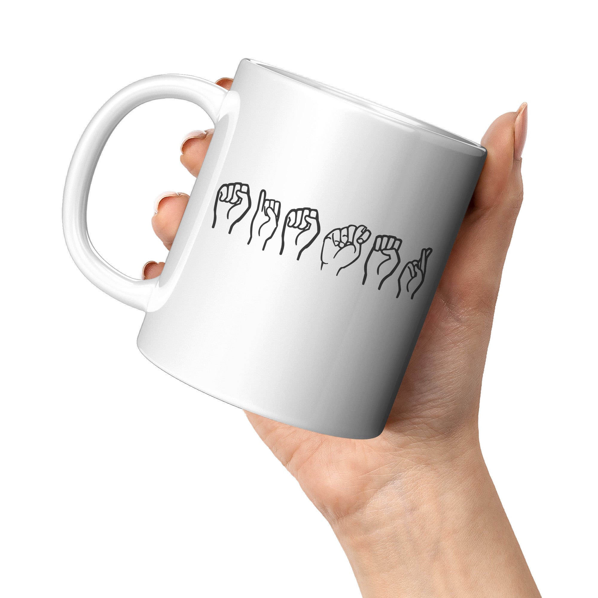 11oz White Mug - Sign Language Sister