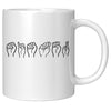11oz White Mug - Sign Language Sister