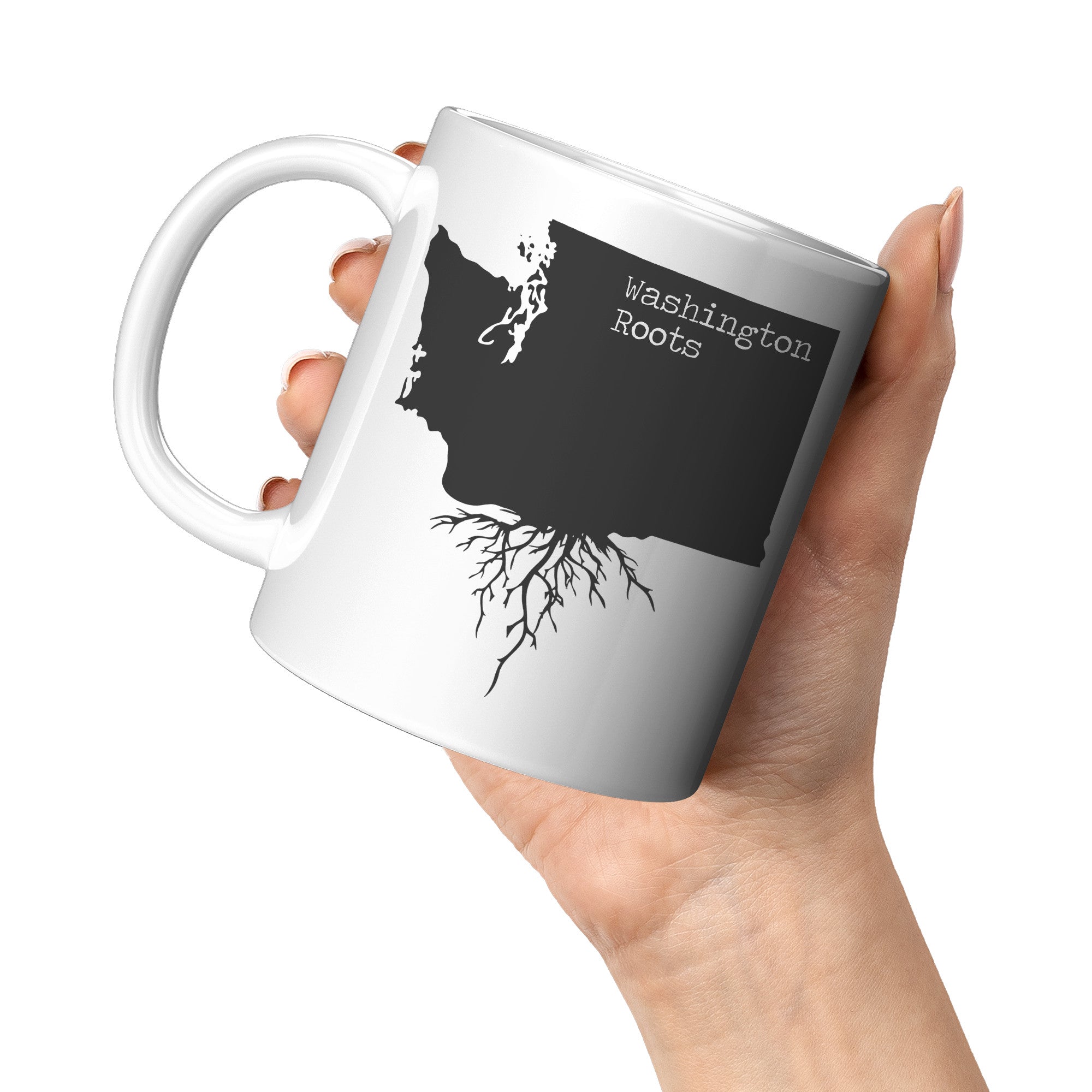 11oz White Mug - Washington Roots