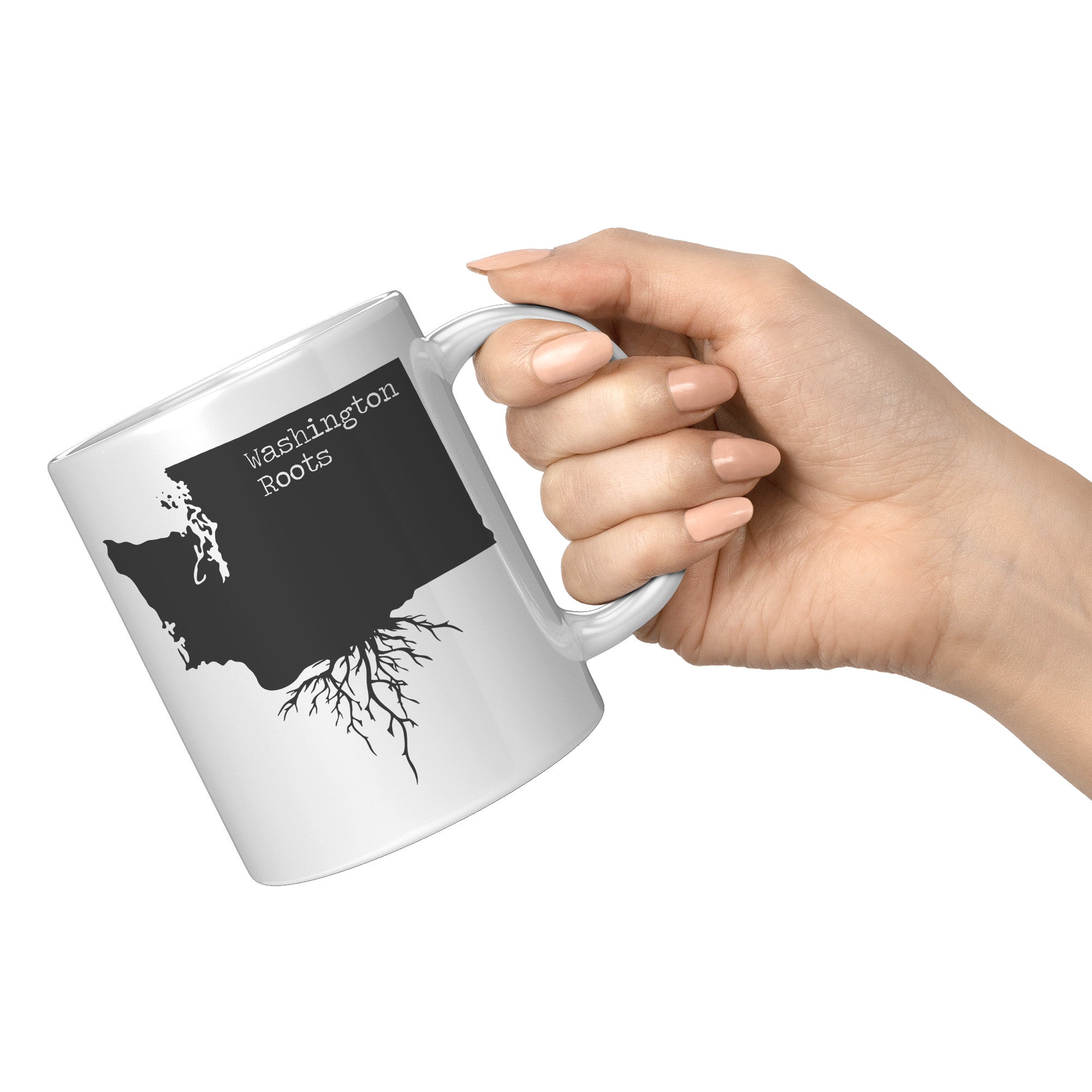 11oz White Mug - Washington Roots