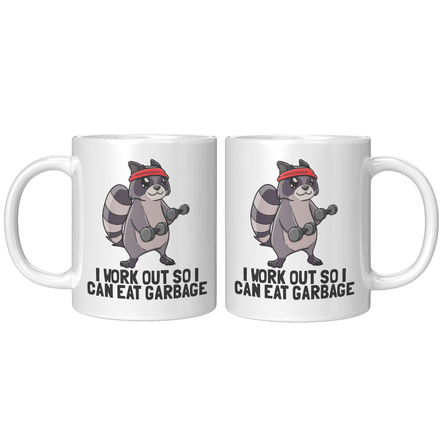 11oz White Mug - Work Out Eat Trash