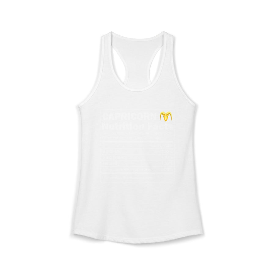 Capricorn Nutrition Facts Women's Ideal Racerback Tank SwiftPOD