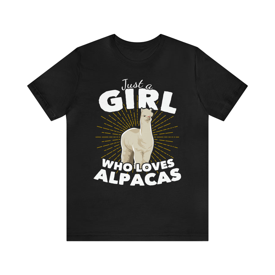 Just a Girl Who Loves Alpacas TShirtSon UK