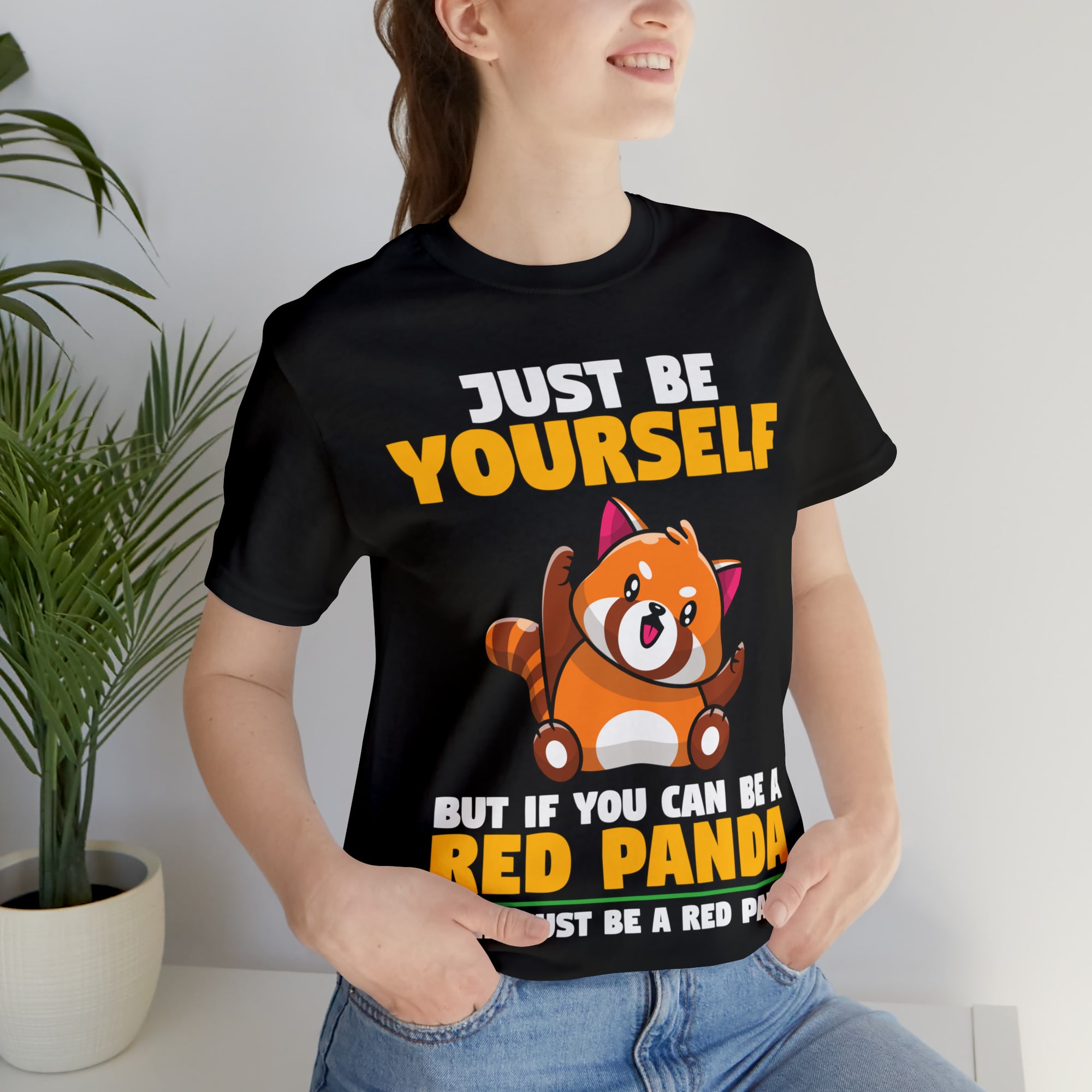 Just Be Yourself Red Panda TShirtSon UK