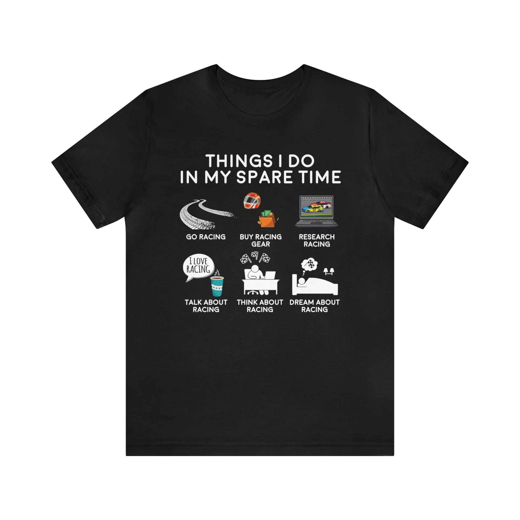 Racing Cars Spare Time TShirtSon UK