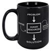15OZ BLACK MUG - Problem Solved Human Resources Mug